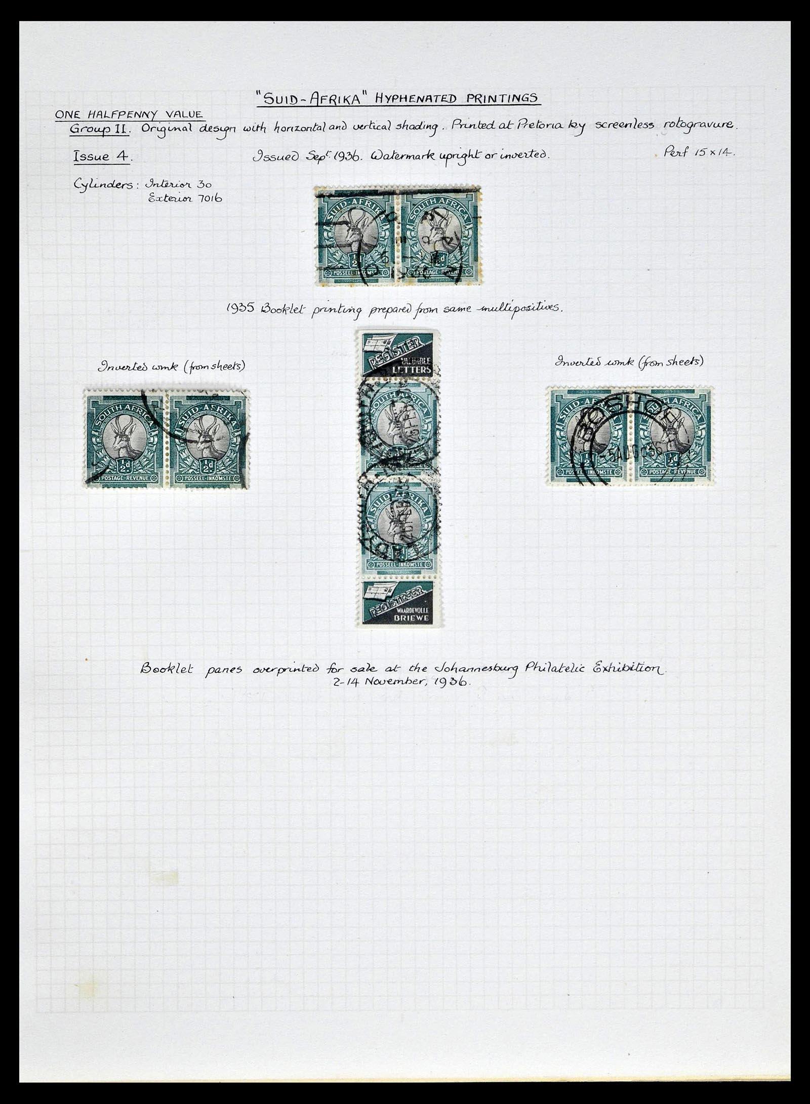 39174 0007 - Postzegelverzameling 39174 Zuid Afrika 1926-1954.
