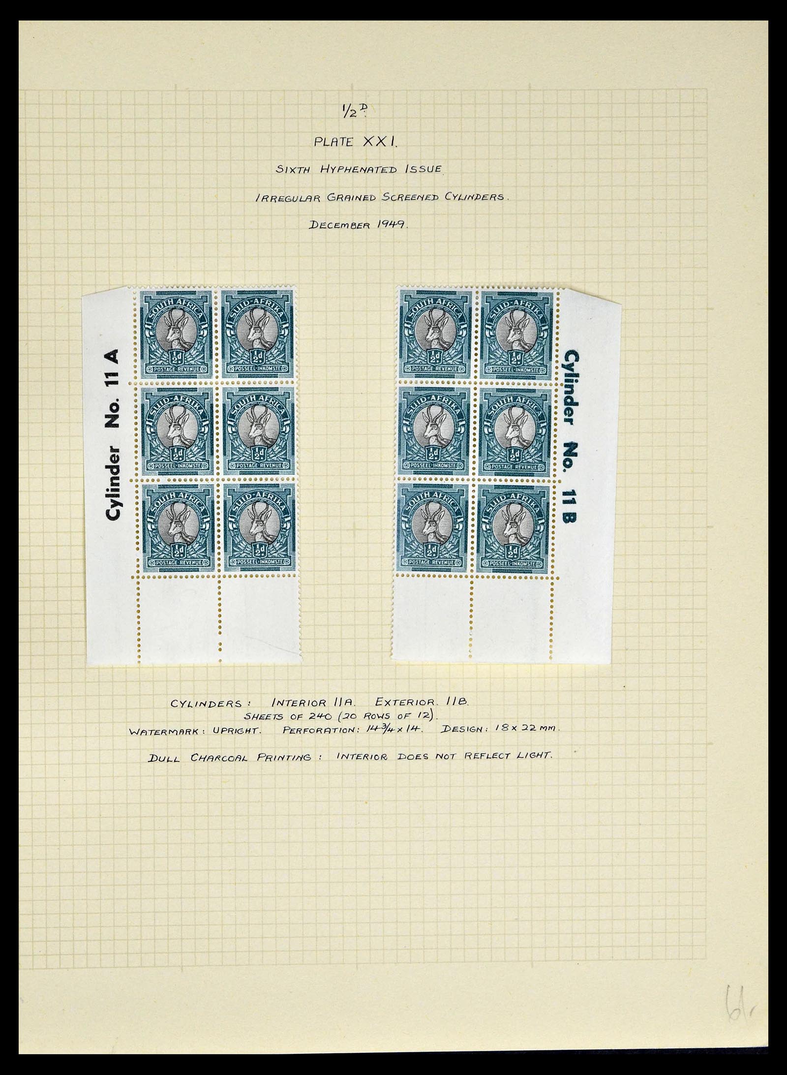 39174 0012 - Postzegelverzameling 39174 Zuid Afrika 1926-1954.