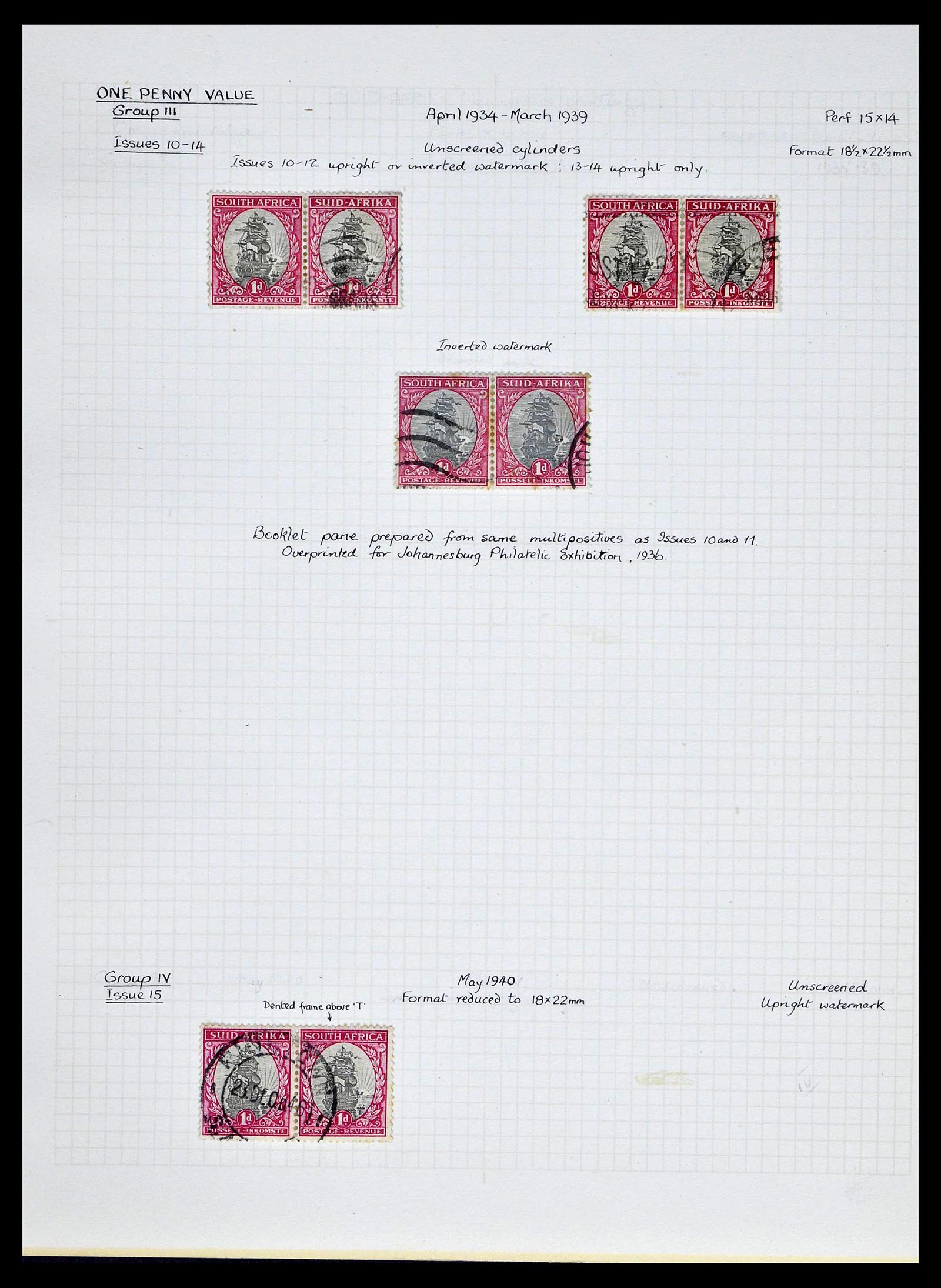 39174 0019 - Postzegelverzameling 39174 Zuid Afrika 1926-1954.