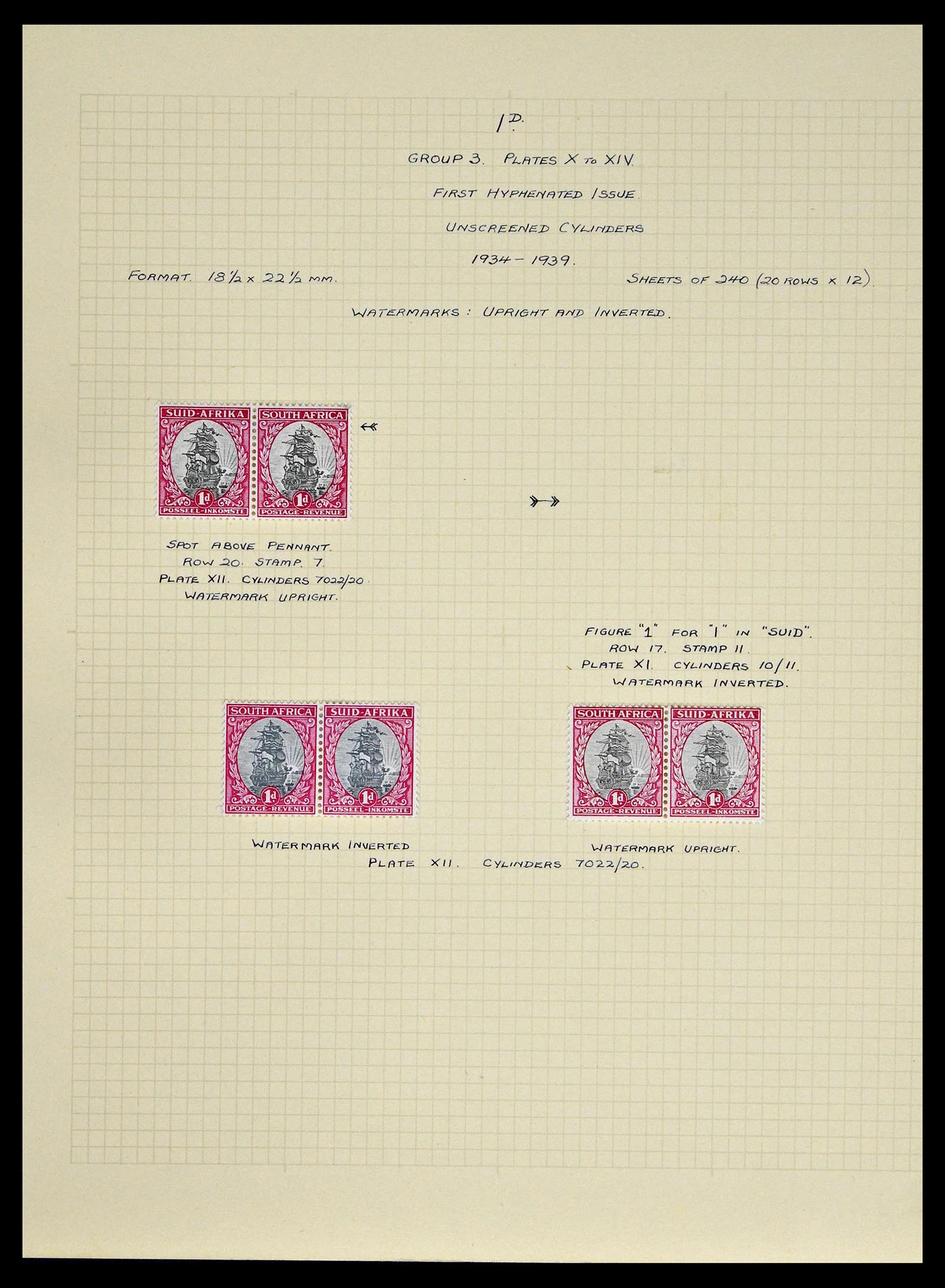 39174 0020 - Postzegelverzameling 39174 Zuid Afrika 1926-1954.