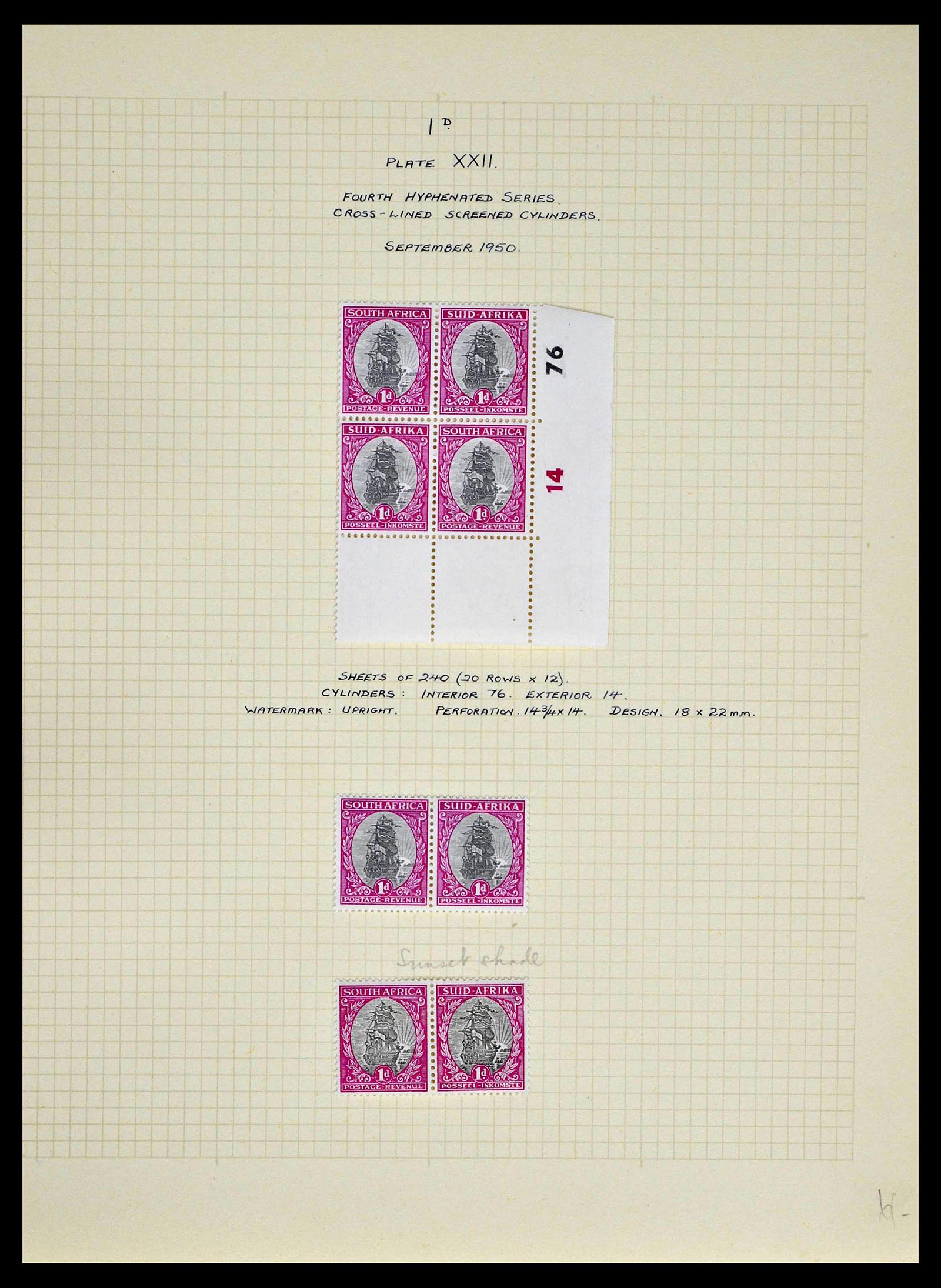 39174 0022 - Postzegelverzameling 39174 Zuid Afrika 1926-1954.