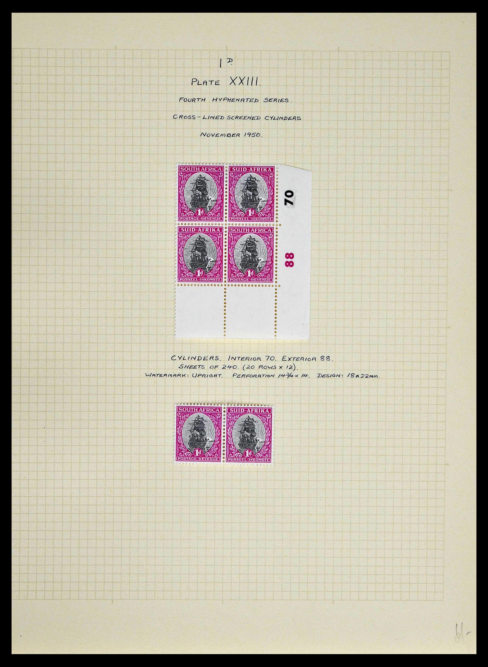 39174 0023 - Postzegelverzameling 39174 Zuid Afrika 1926-1954.