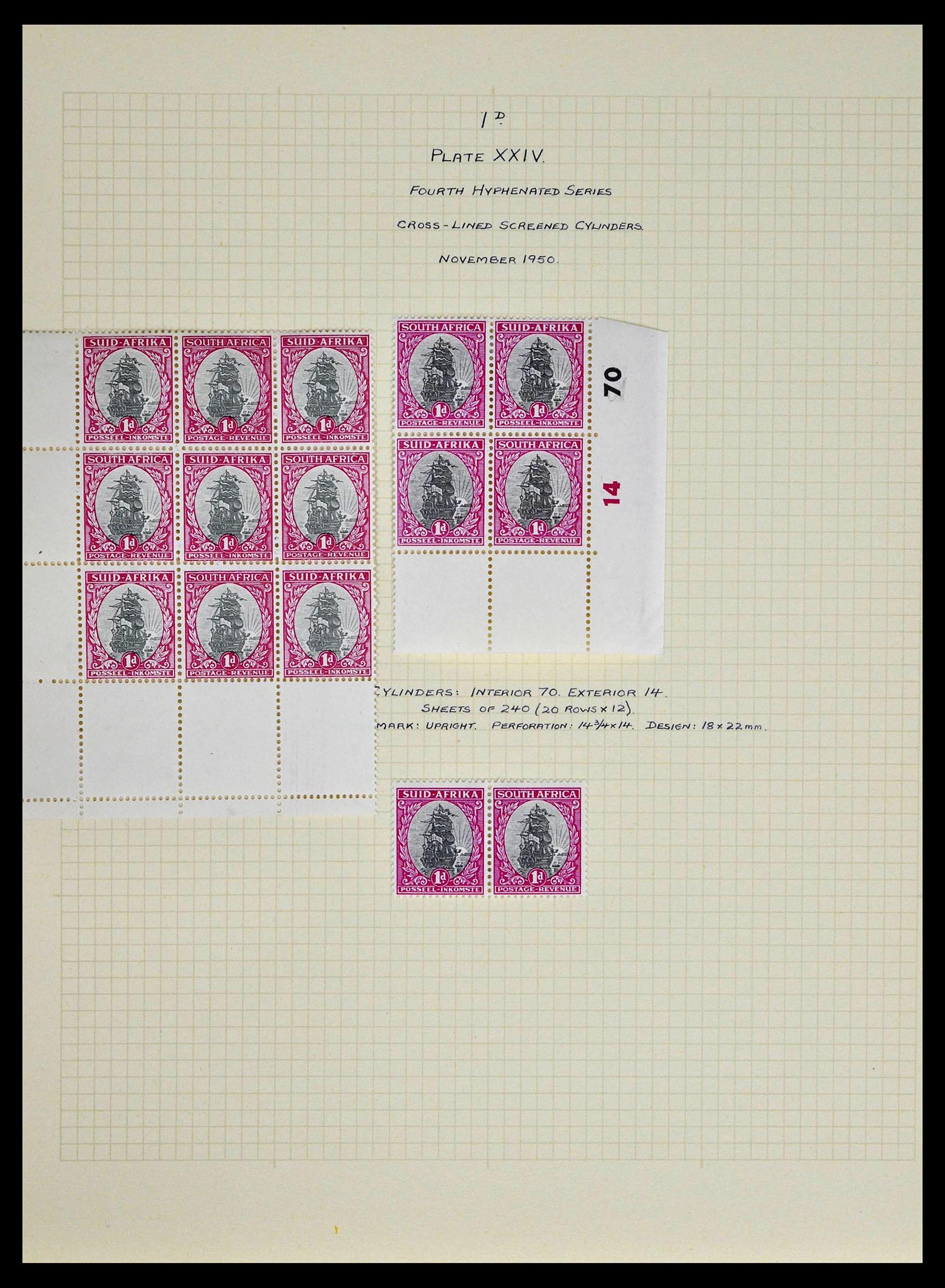 39174 0024 - Postzegelverzameling 39174 Zuid Afrika 1926-1954.