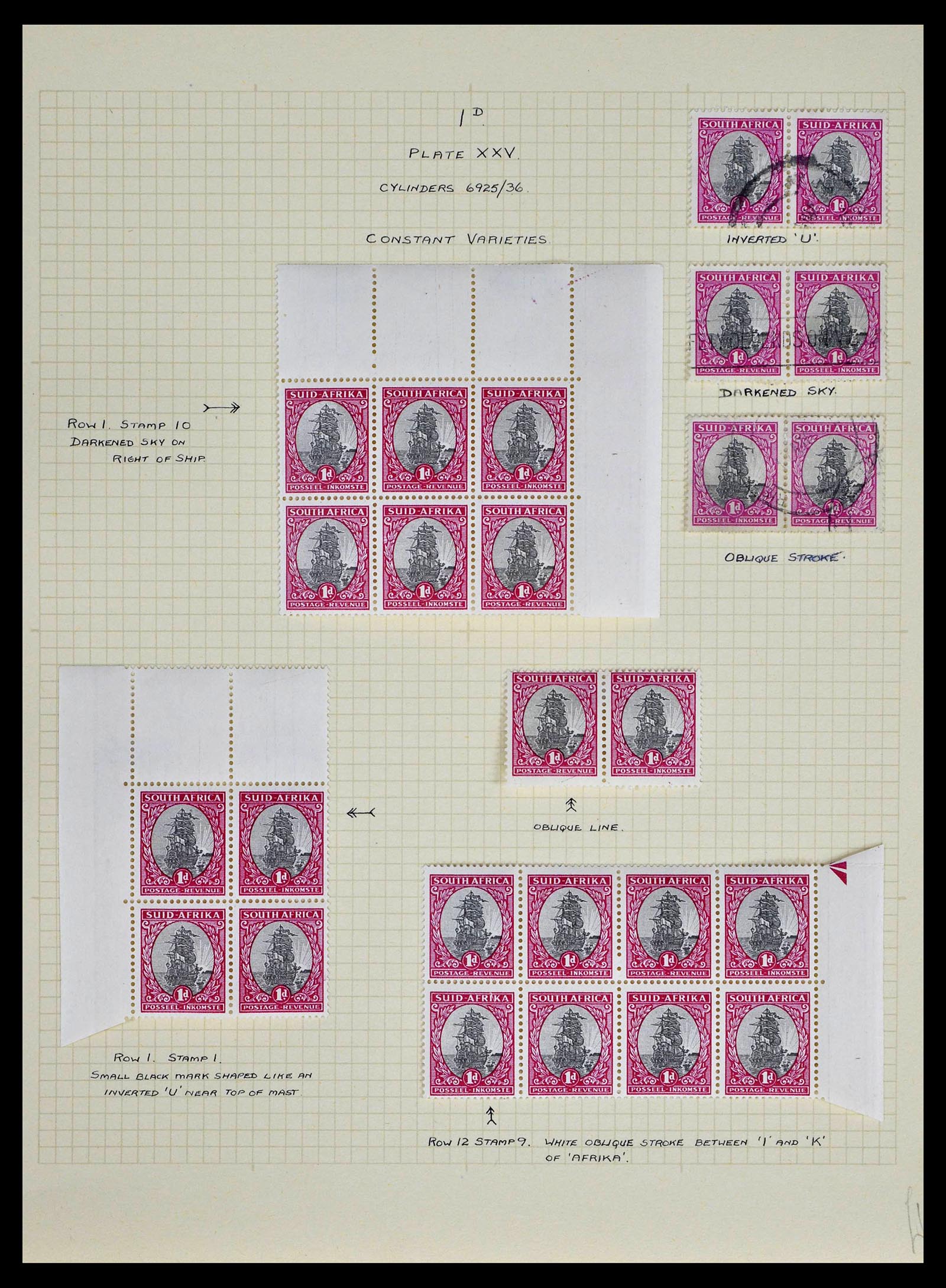 39174 0025 - Postzegelverzameling 39174 Zuid Afrika 1926-1954.