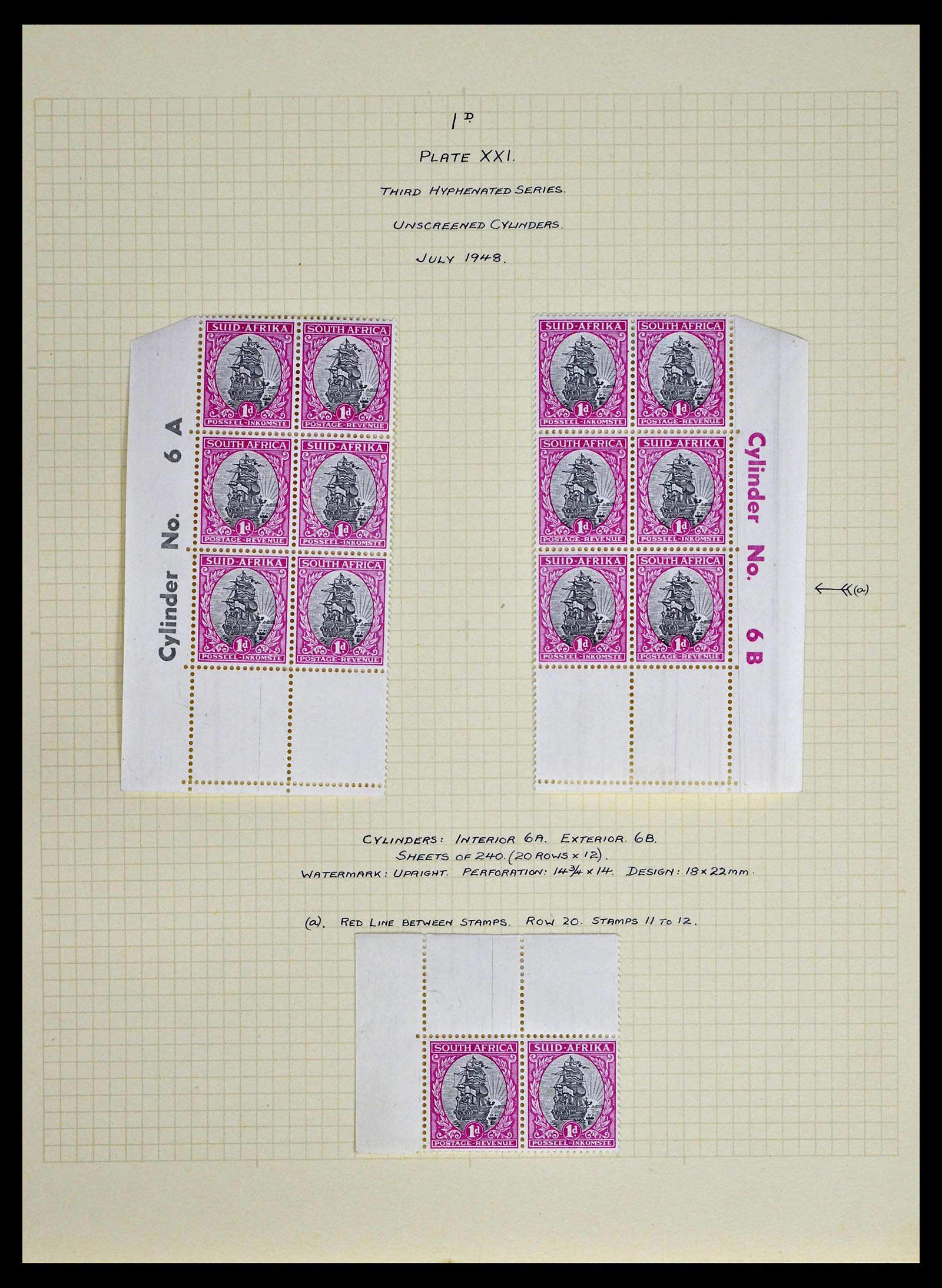 39174 0026 - Postzegelverzameling 39174 Zuid Afrika 1926-1954.