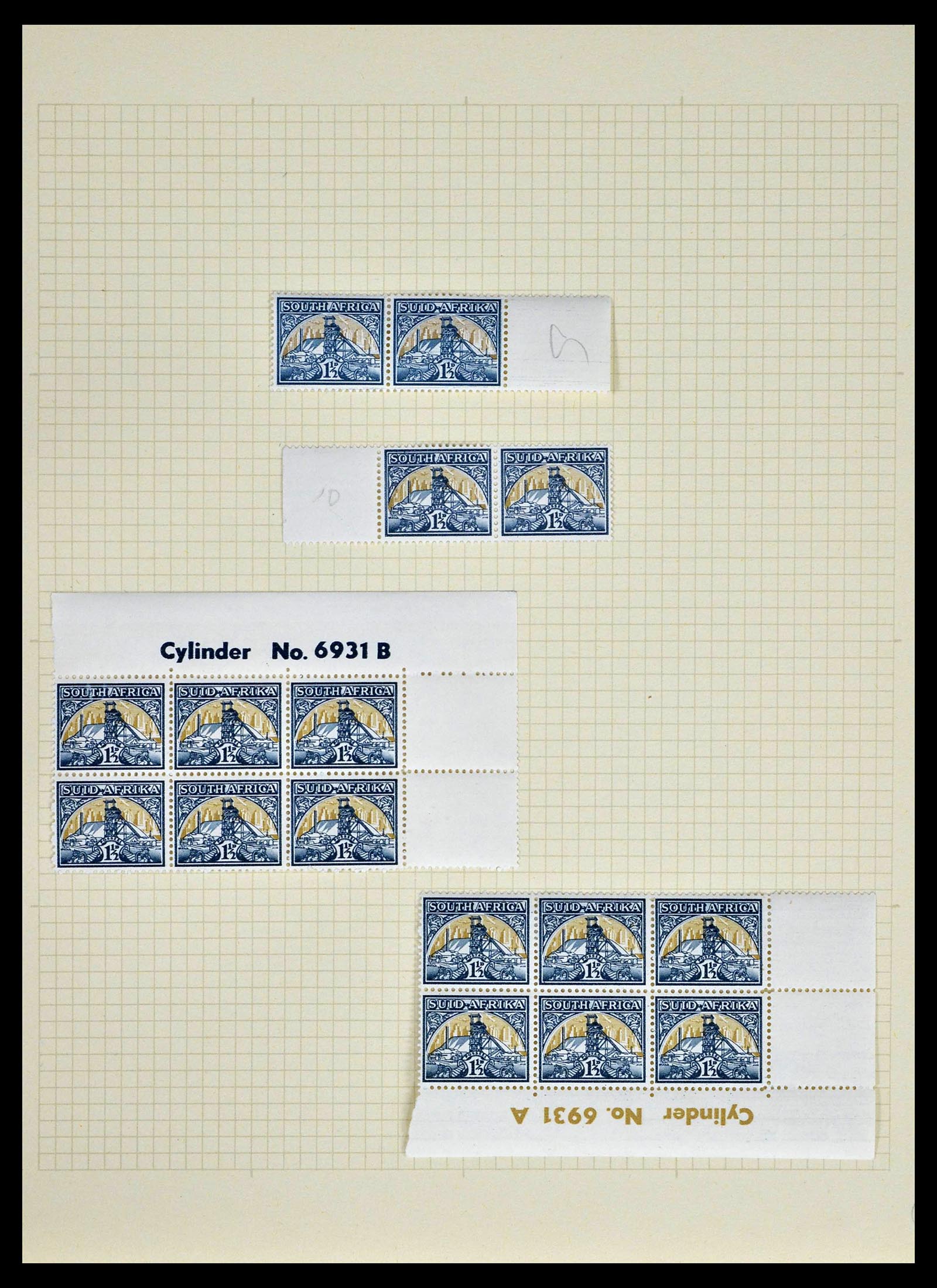 39174 0030 - Postzegelverzameling 39174 Zuid Afrika 1926-1954.