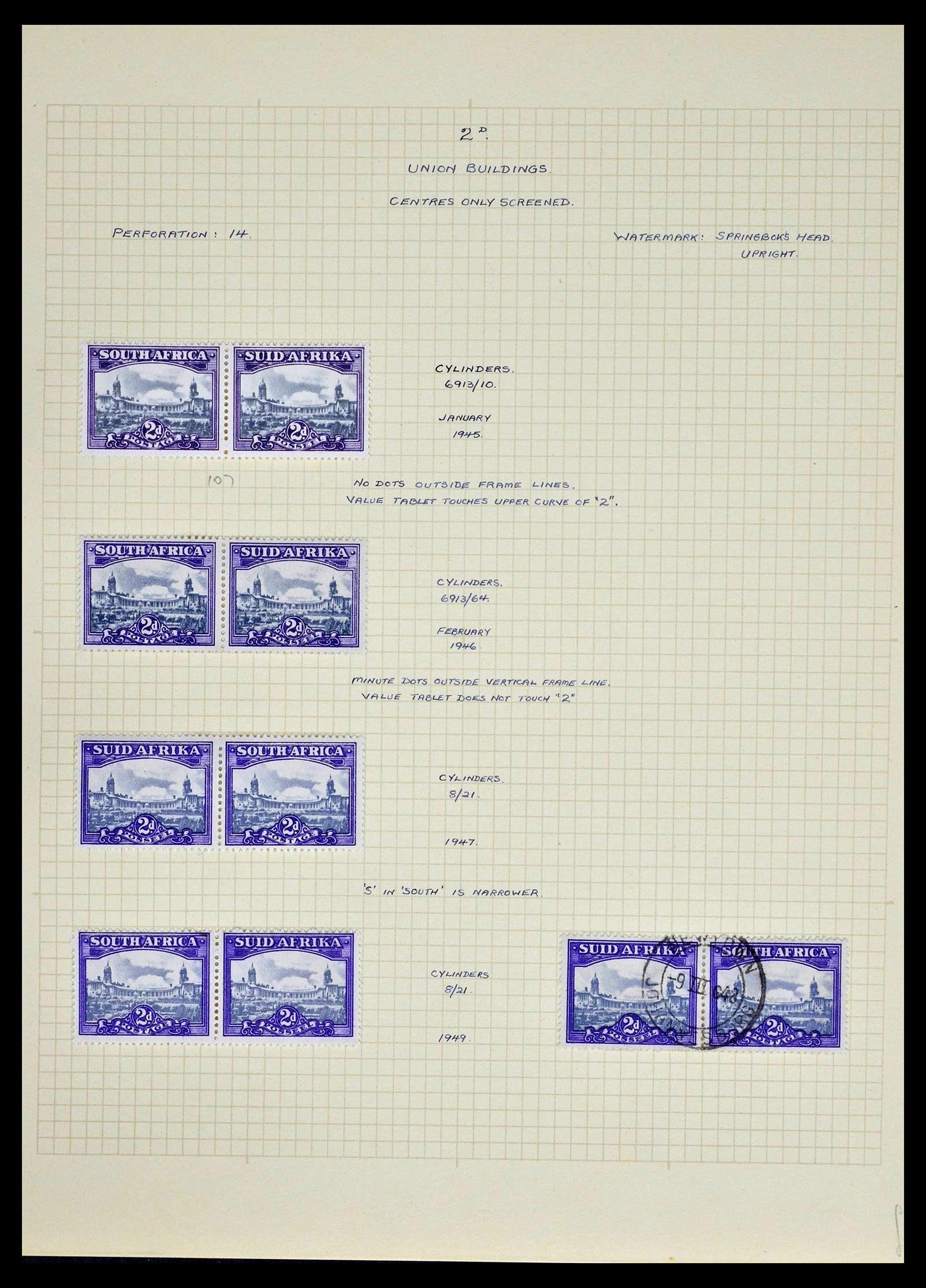 39174 0032 - Stamp collection 39174 South Africa 1926-1954.