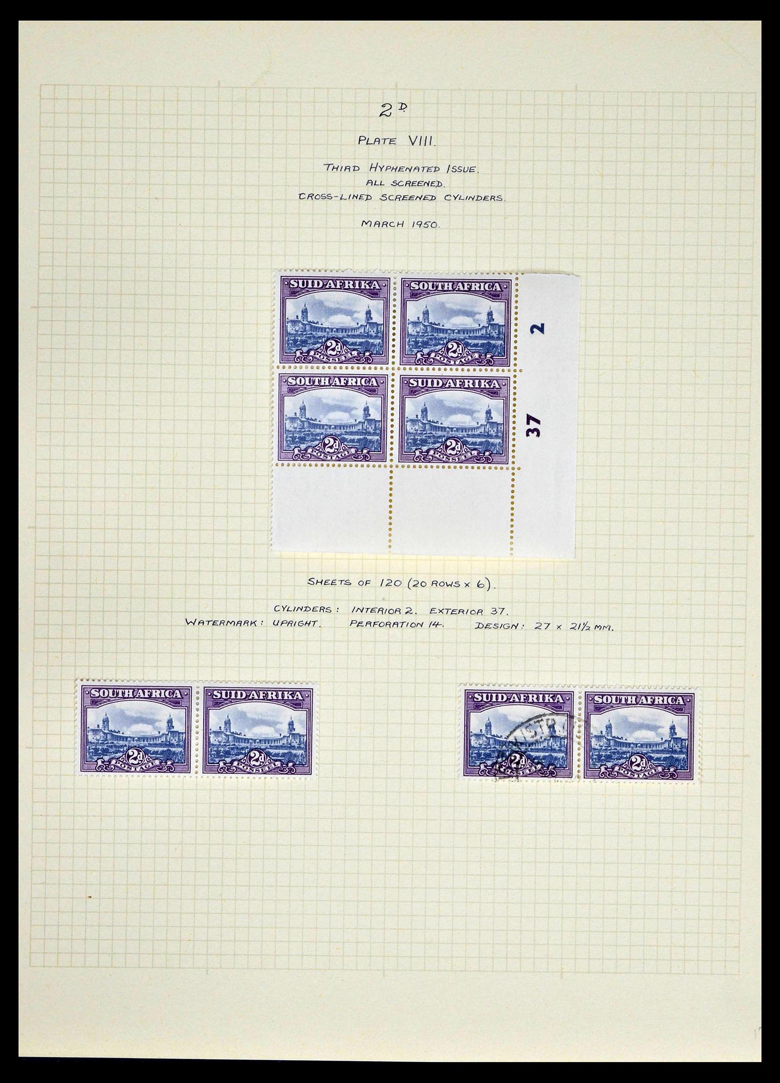 39174 0033 - Postzegelverzameling 39174 Zuid Afrika 1926-1954.