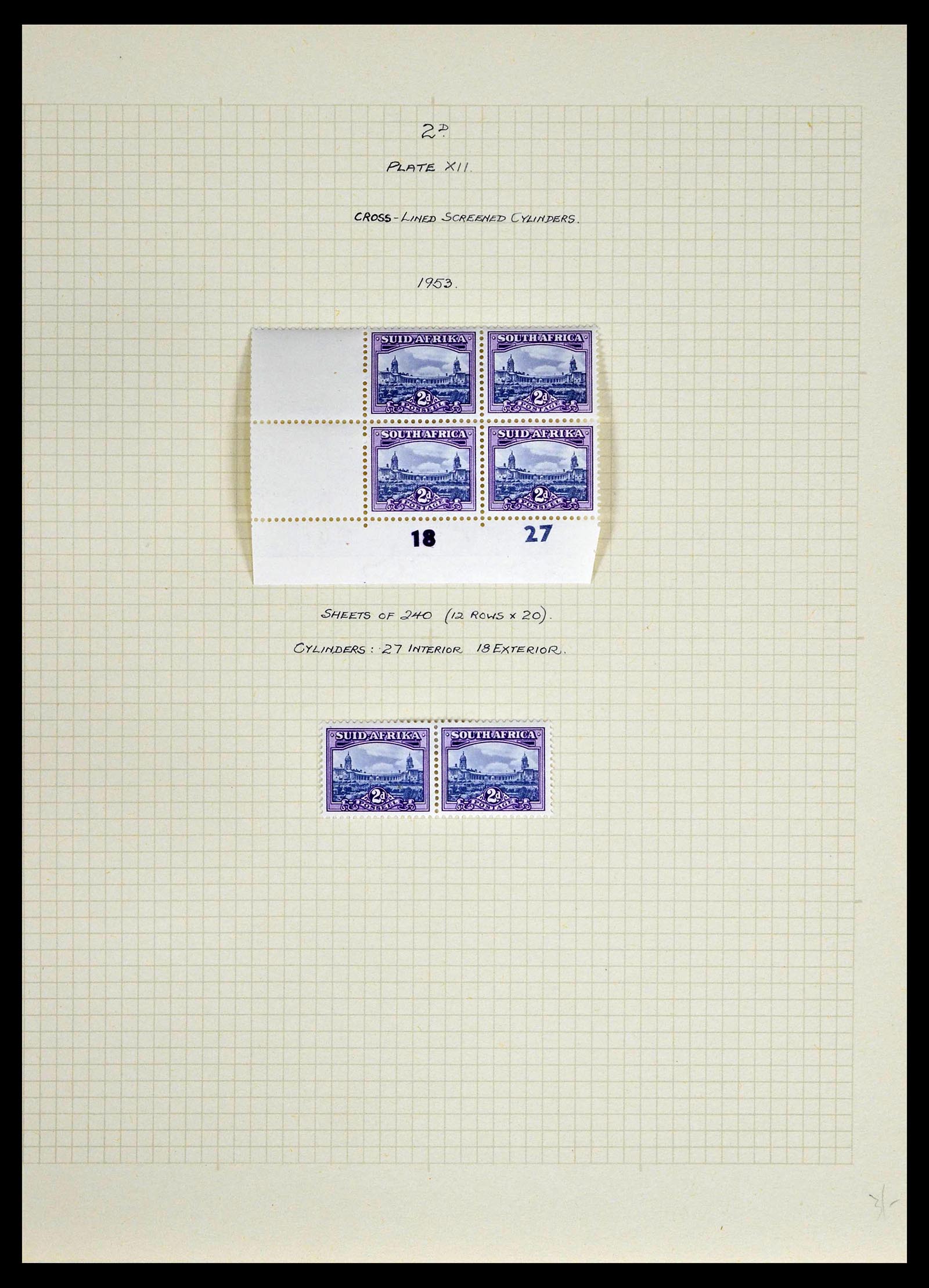 39174 0036 - Postzegelverzameling 39174 Zuid Afrika 1926-1954.