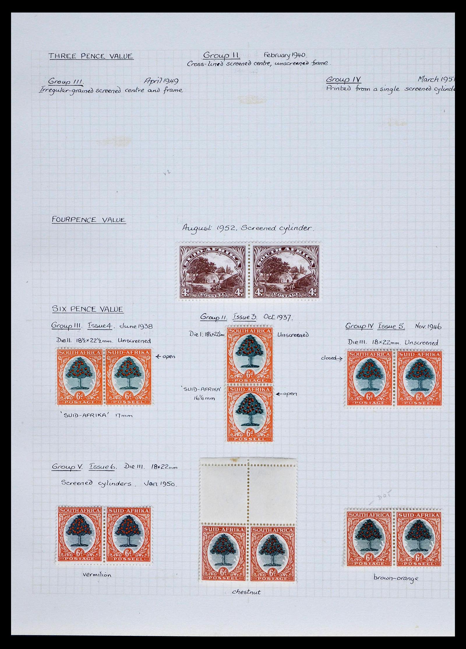 39174 0040 - Postzegelverzameling 39174 Zuid Afrika 1926-1954.