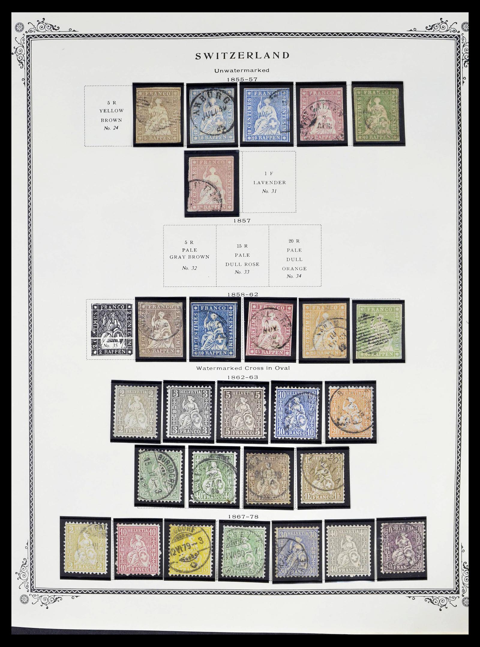 39178 0003 - Stamp collection 39178 Switzerland 1850-1989.