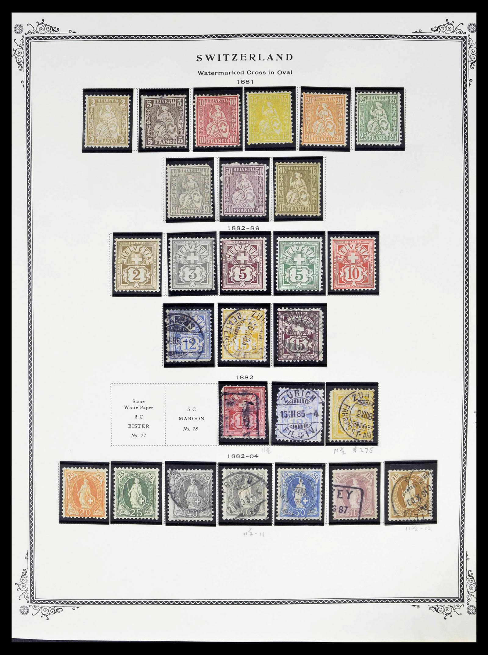 39178 0005 - Stamp collection 39178 Switzerland 1850-1989.