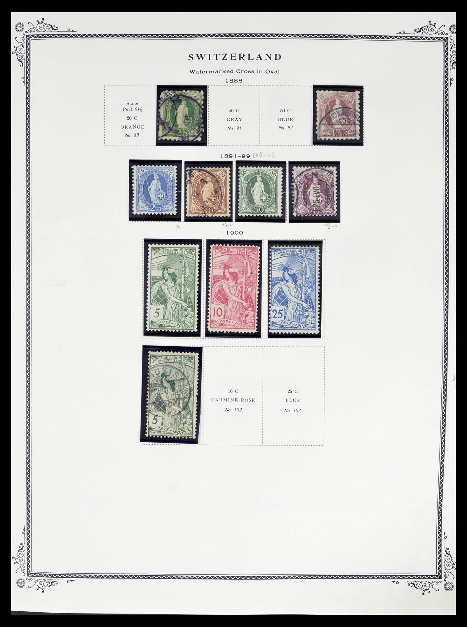 39178 0007 - Stamp collection 39178 Switzerland 1850-1989.