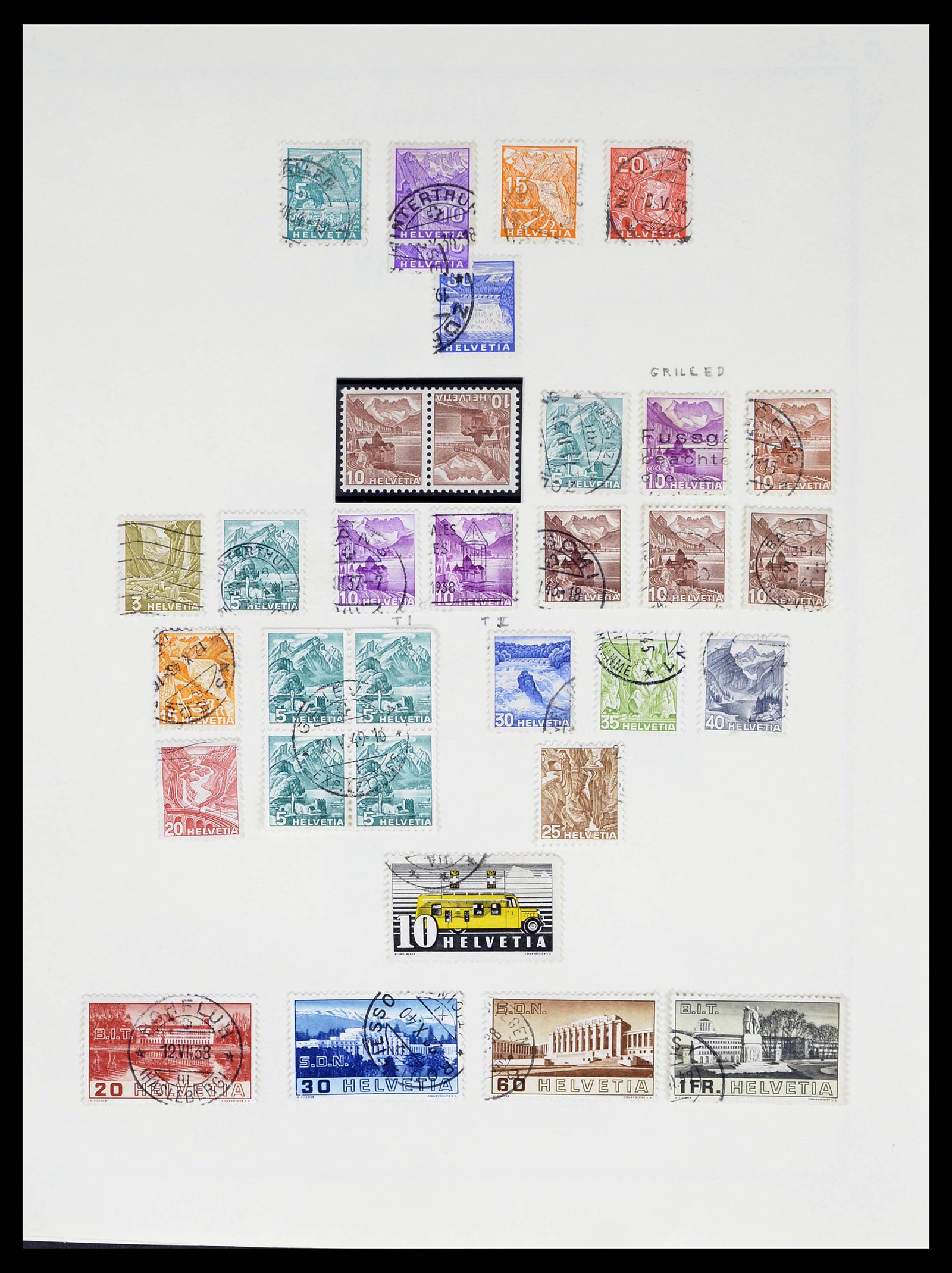 39178 0022 - Stamp collection 39178 Switzerland 1850-1989.