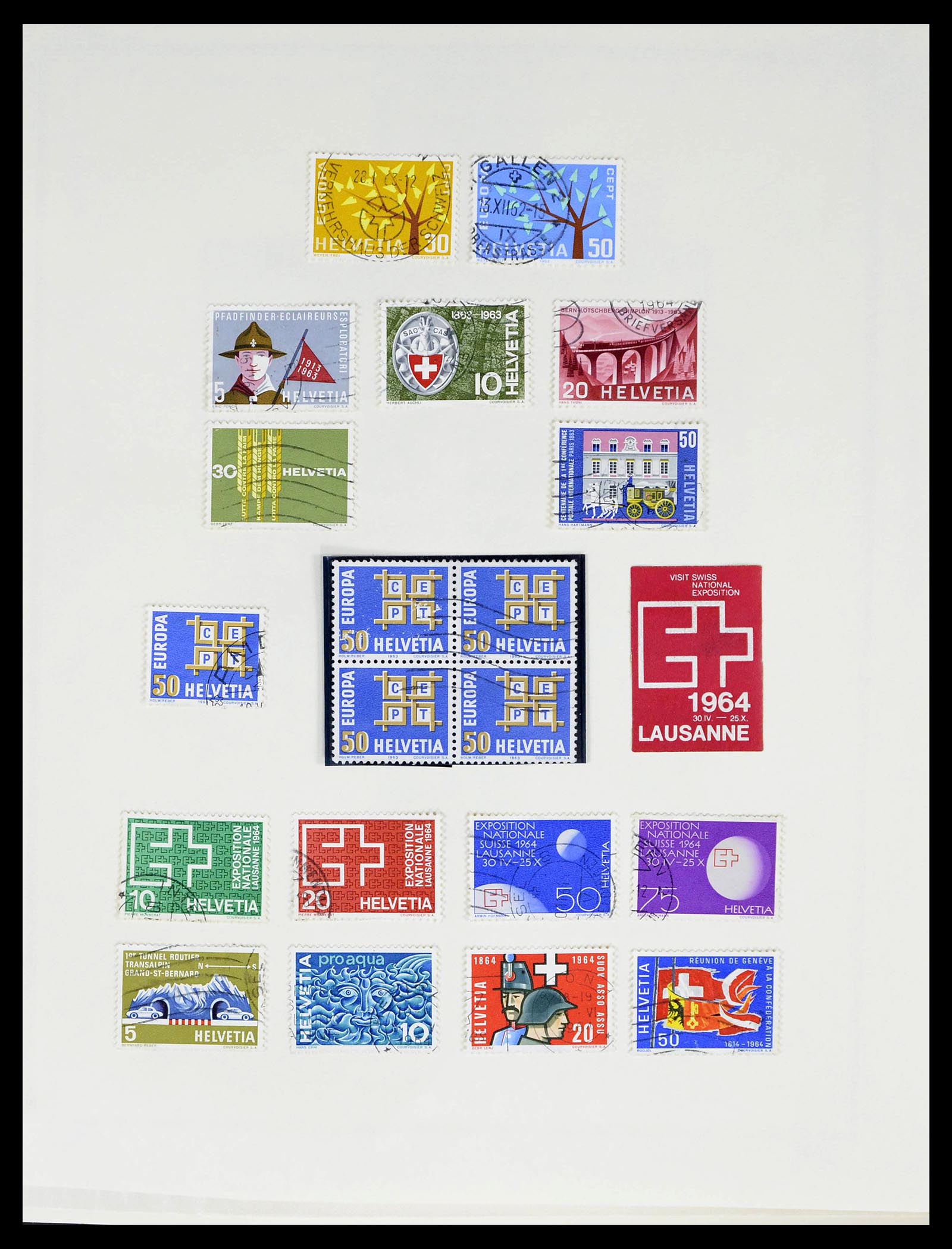 39178 0053 - Stamp collection 39178 Switzerland 1850-1989.