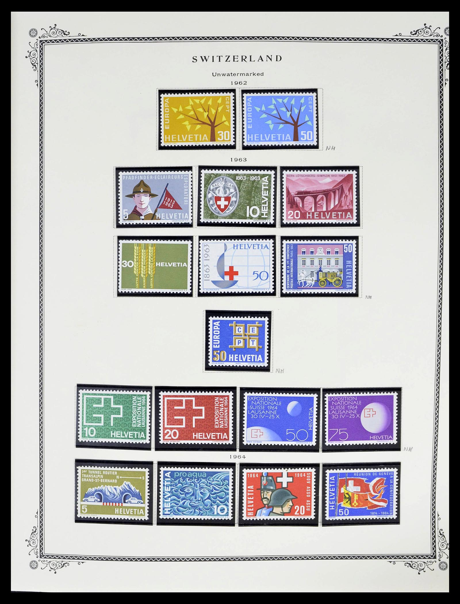 39178 0054 - Stamp collection 39178 Switzerland 1850-1989.
