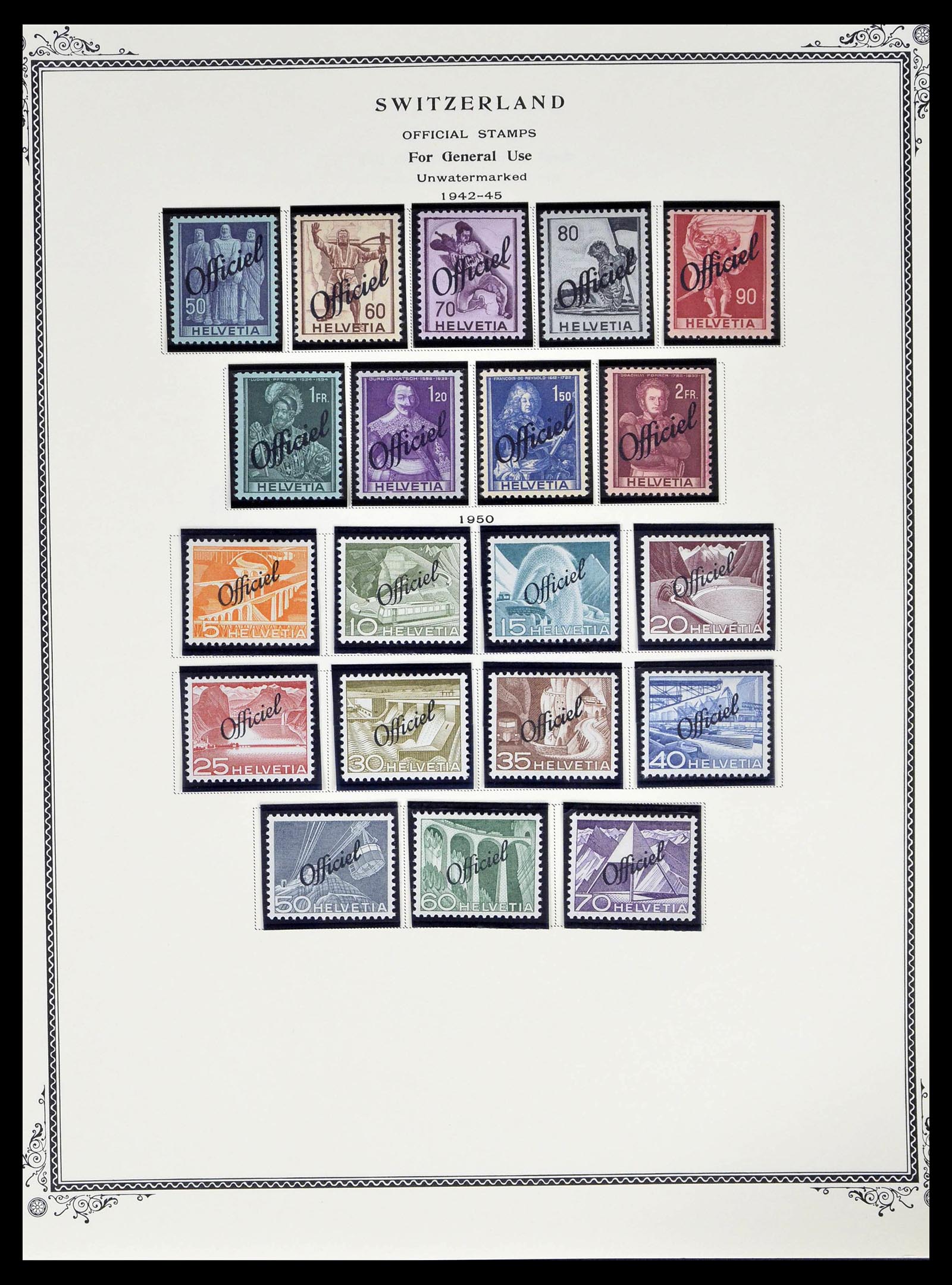 39178 0233 - Stamp collection 39178 Switzerland 1850-1989.