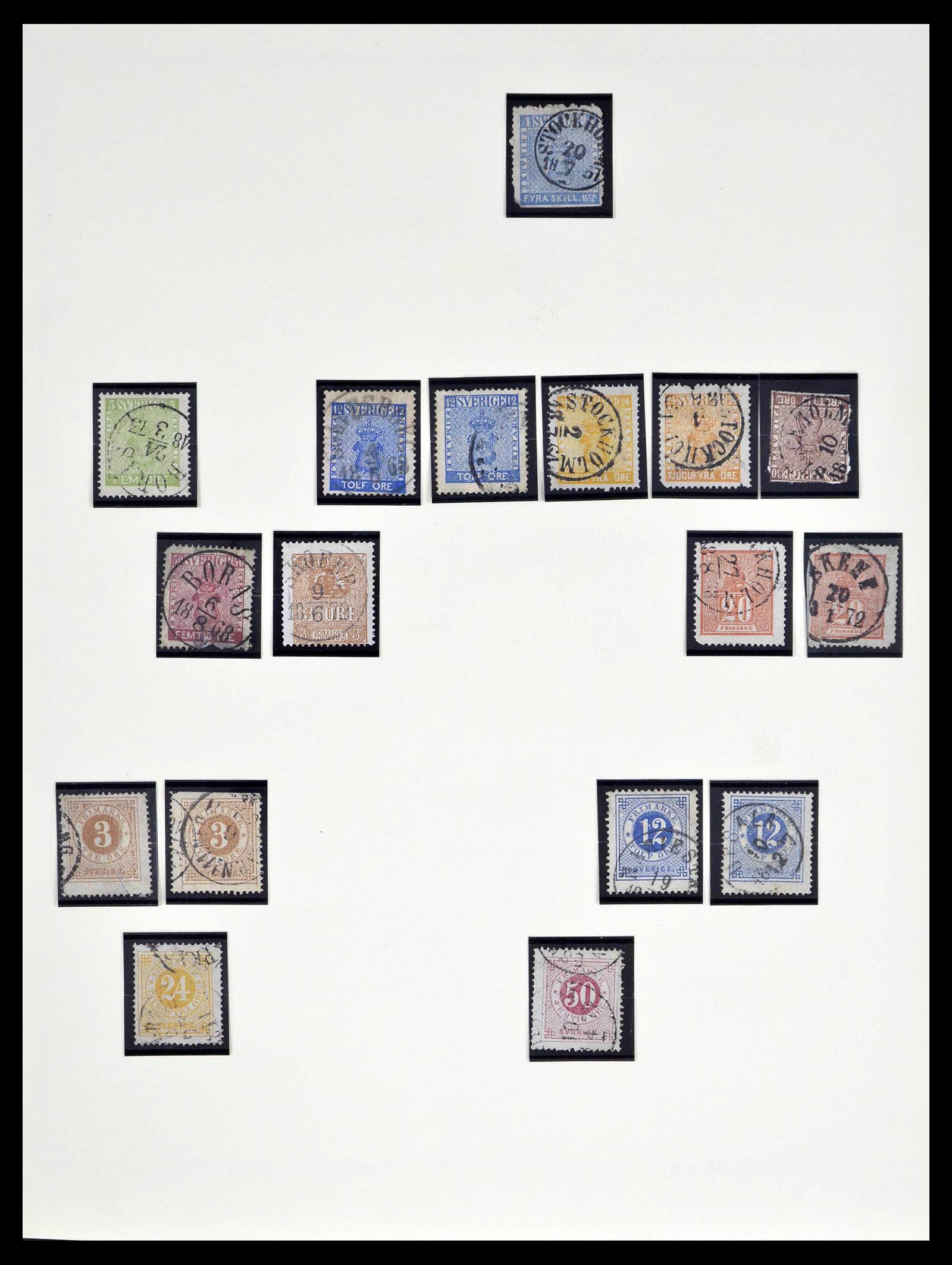 39179 0001 - Postzegelverzameling 39179 Zweden 1855-1997.