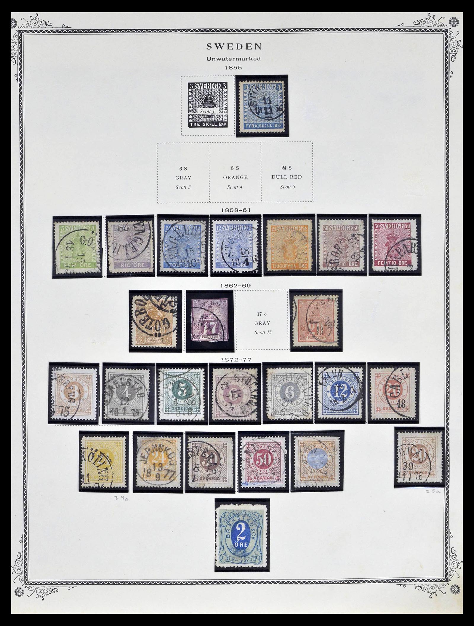 39179 0002 - Postzegelverzameling 39179 Zweden 1855-1997.