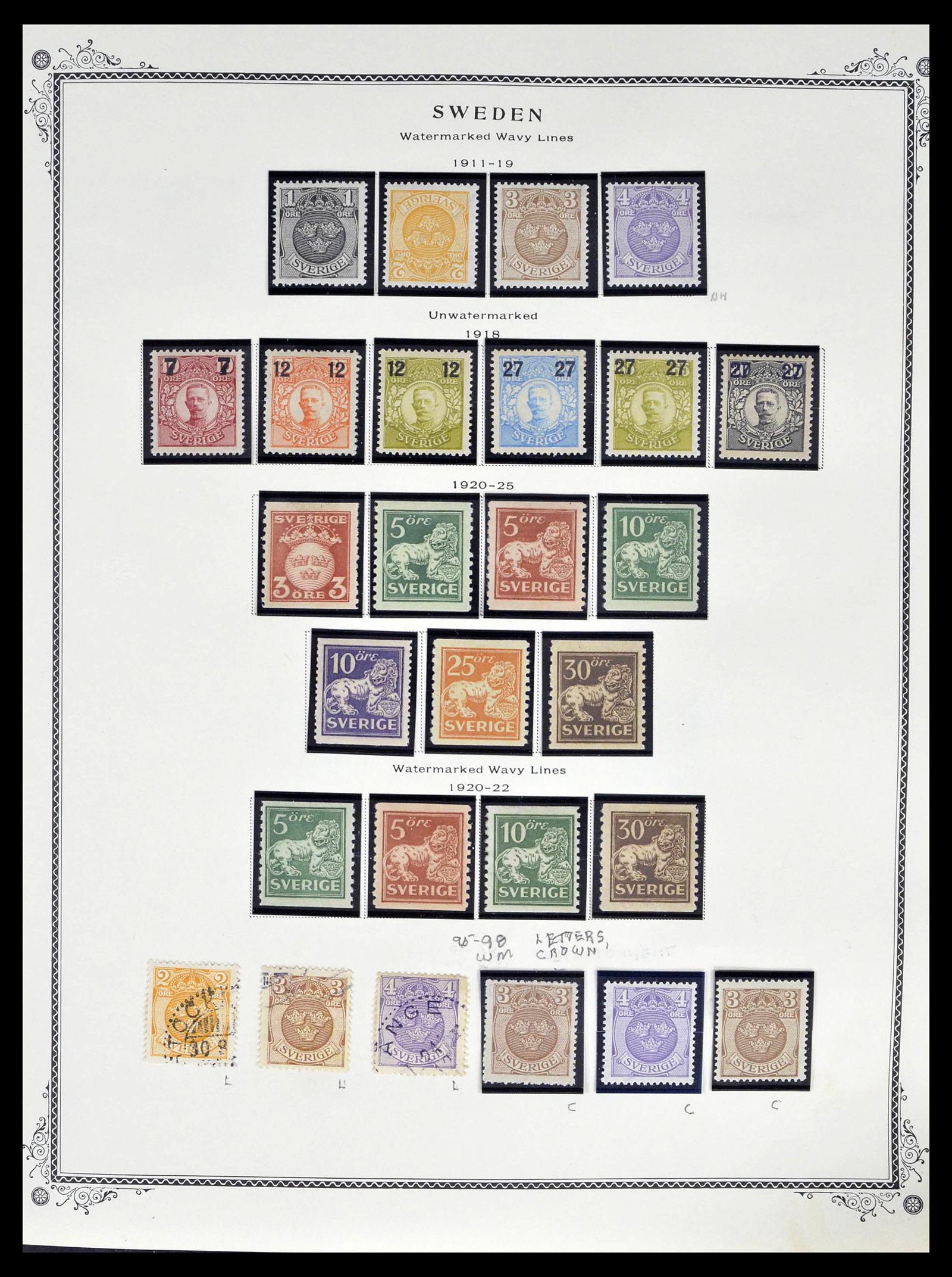 39179 0008 - Postzegelverzameling 39179 Zweden 1855-1997.