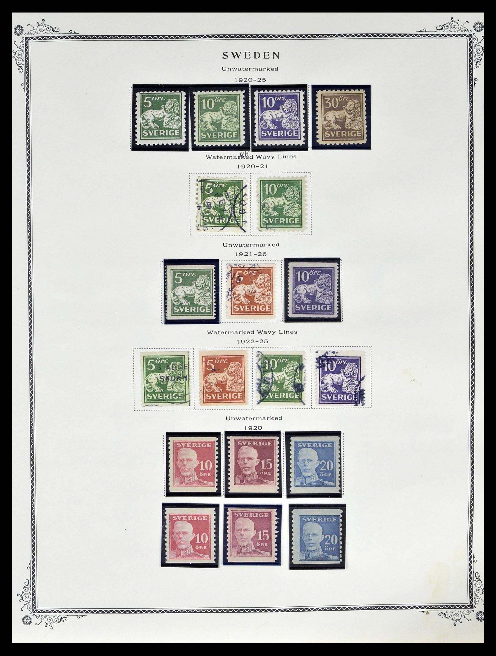 39179 0010 - Stamp collection 39179 Sweden 1855-1997.