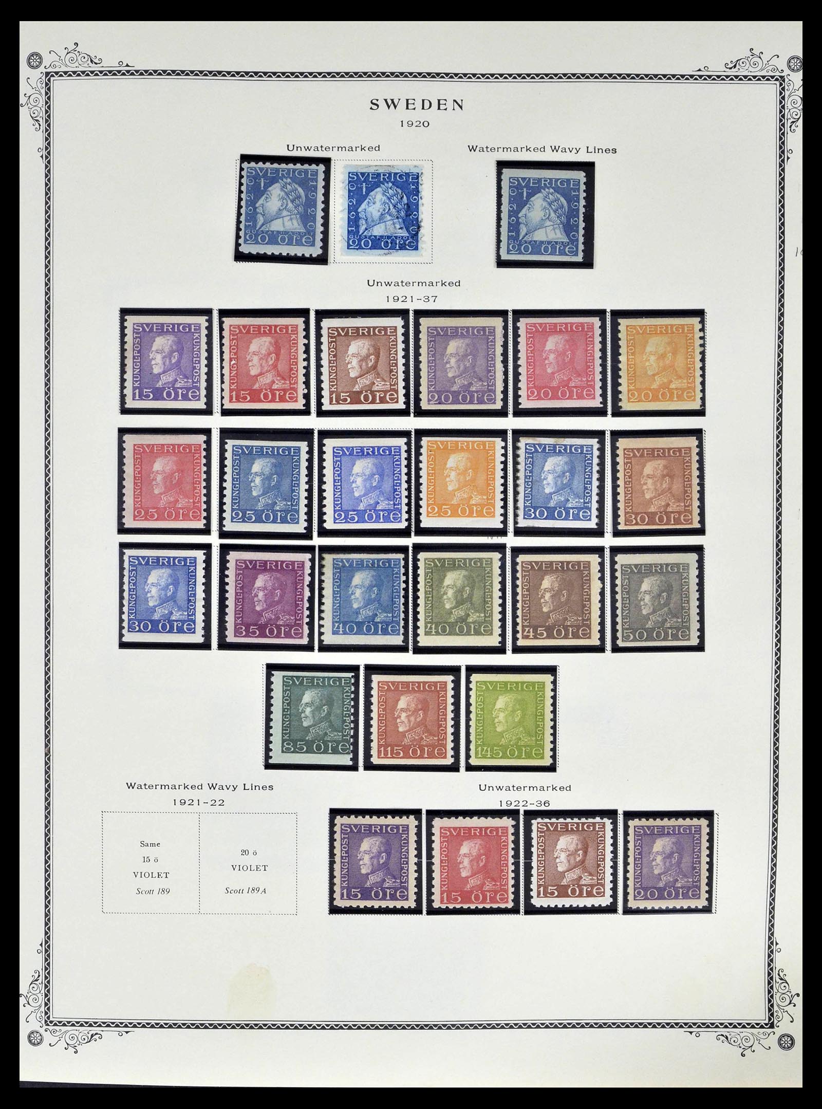 39179 0014 - Postzegelverzameling 39179 Zweden 1855-1997.