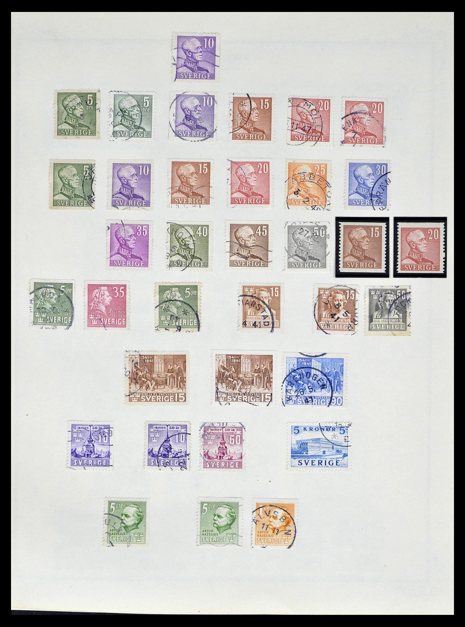 39179 0026 - Postzegelverzameling 39179 Zweden 1855-1997.