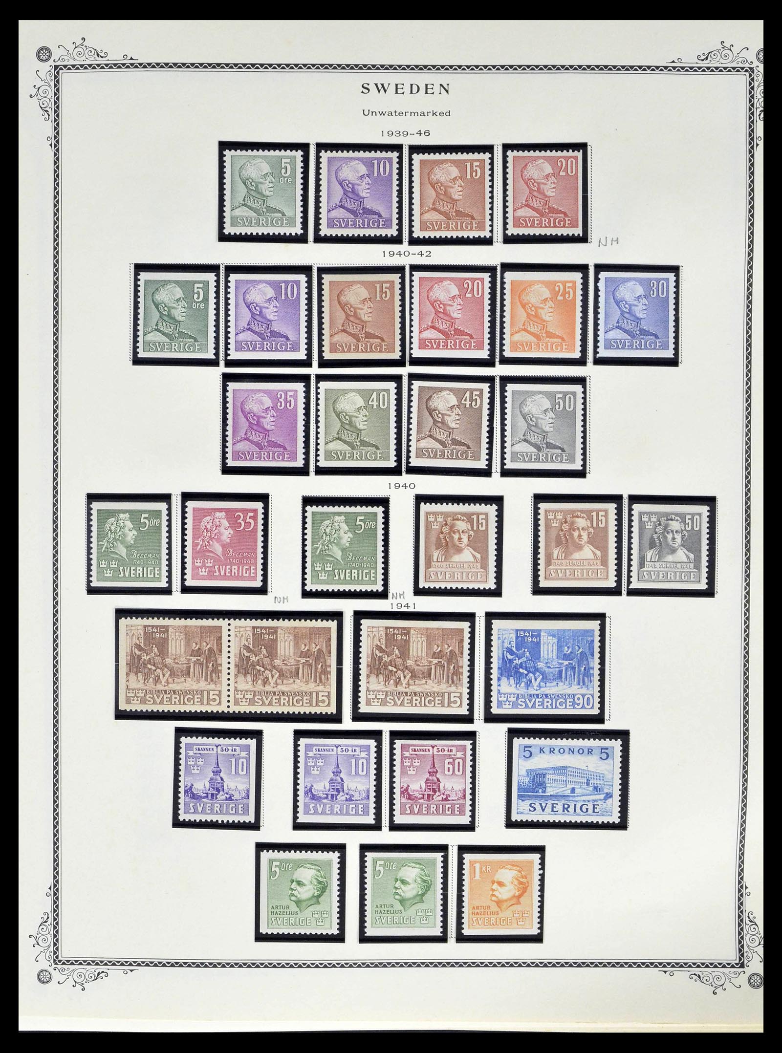 39179 0027 - Postzegelverzameling 39179 Zweden 1855-1997.