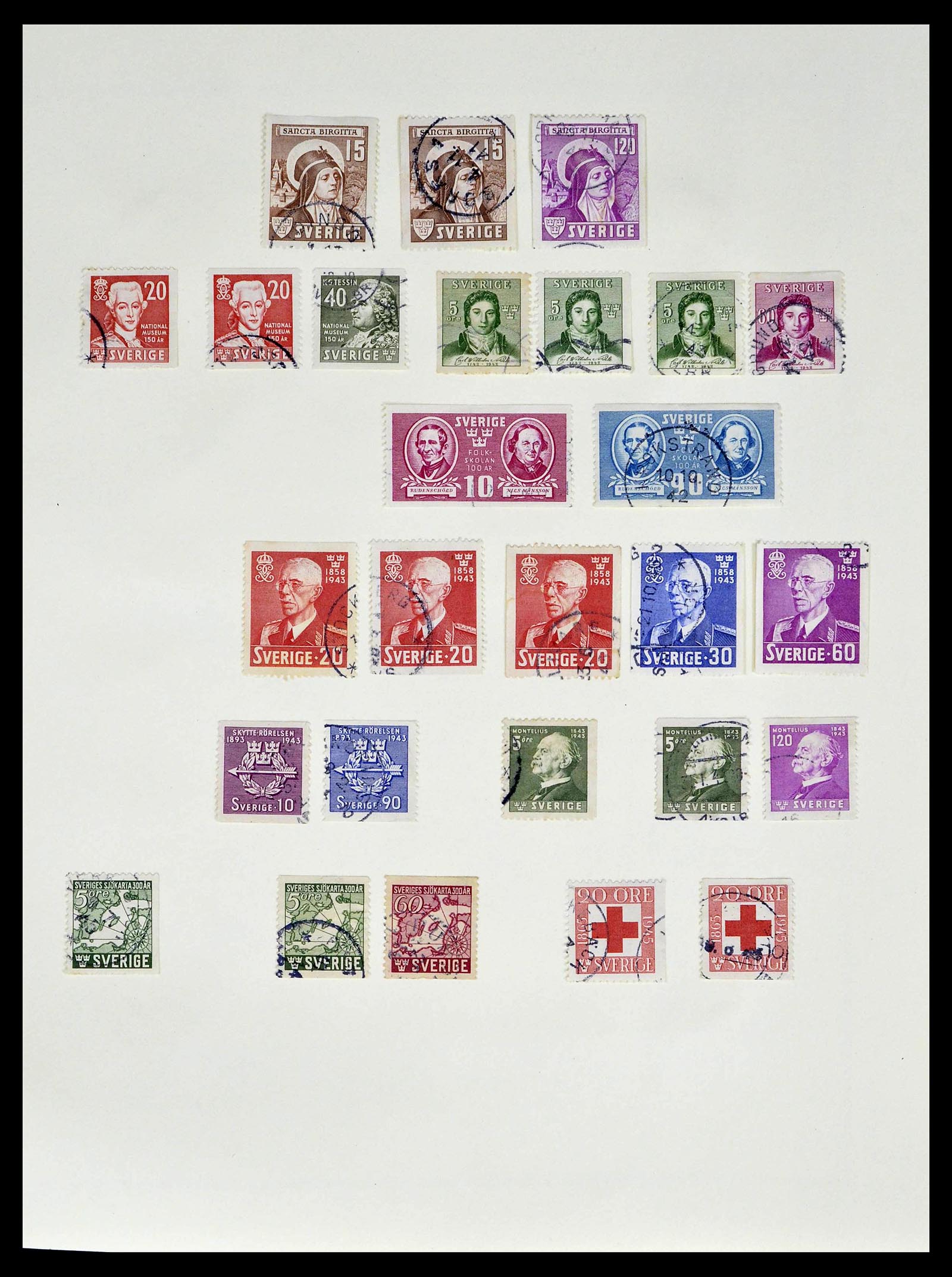 39179 0029 - Stamp collection 39179 Sweden 1855-1997.