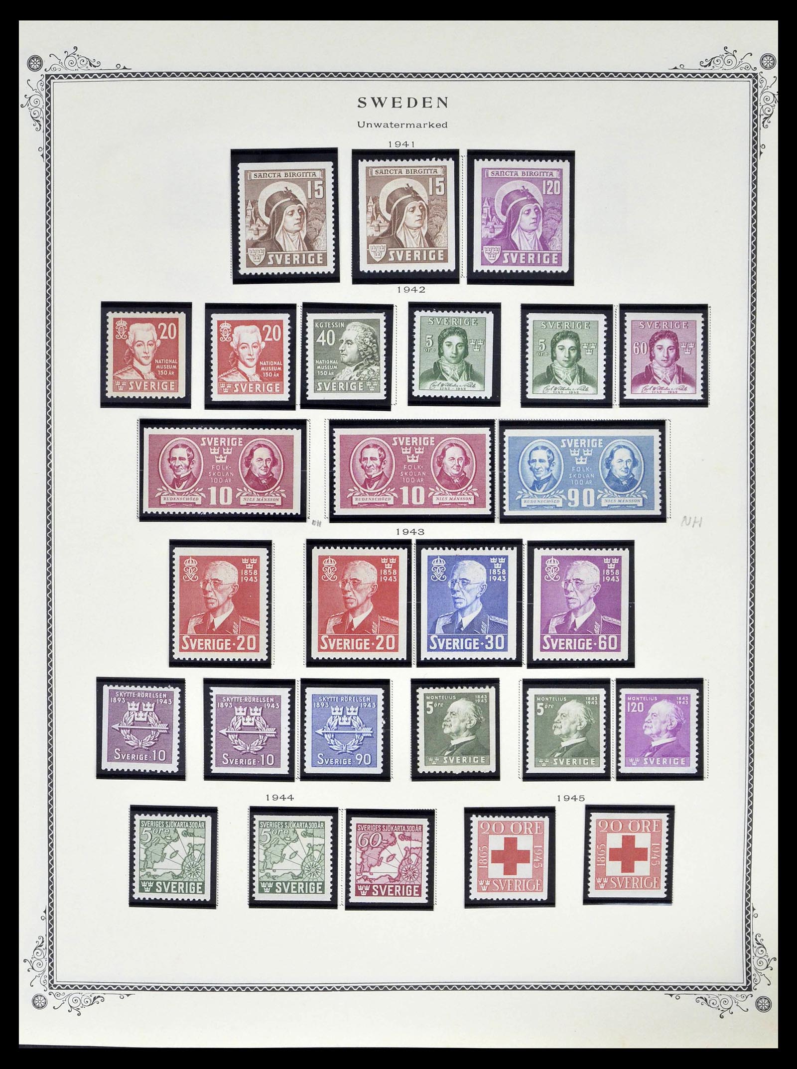 39179 0030 - Postzegelverzameling 39179 Zweden 1855-1997.