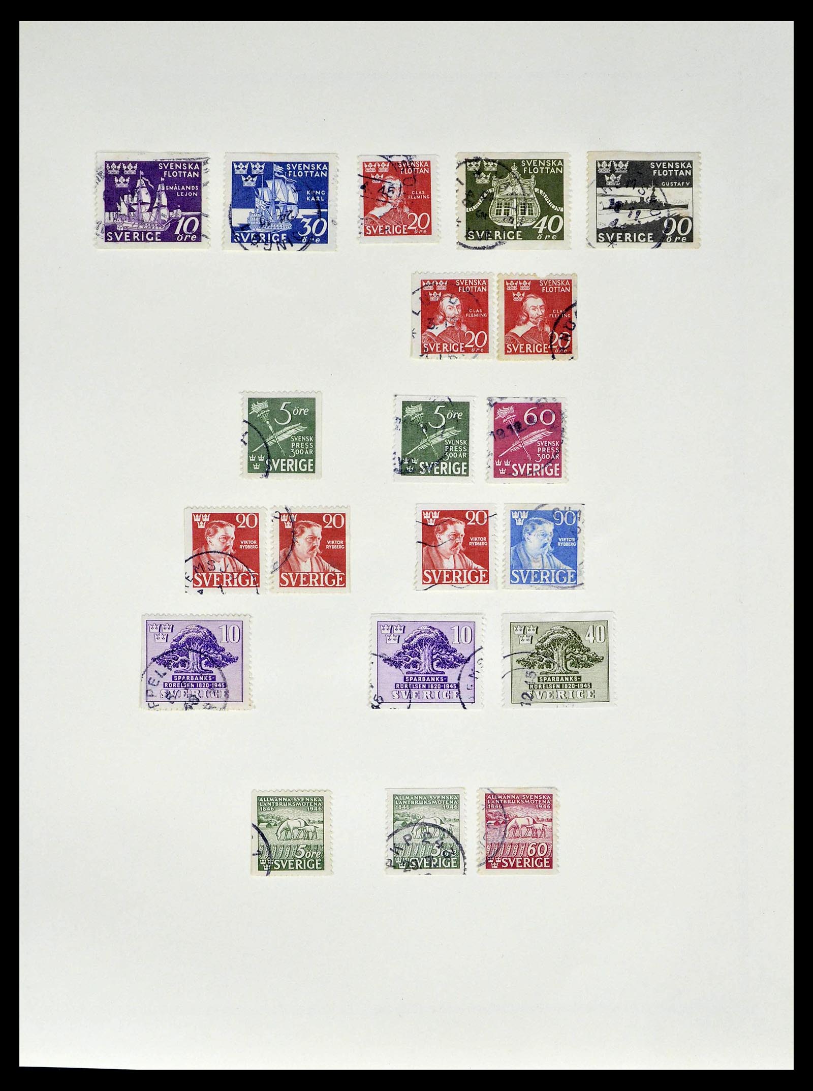 39179 0032 - Postzegelverzameling 39179 Zweden 1855-1997.