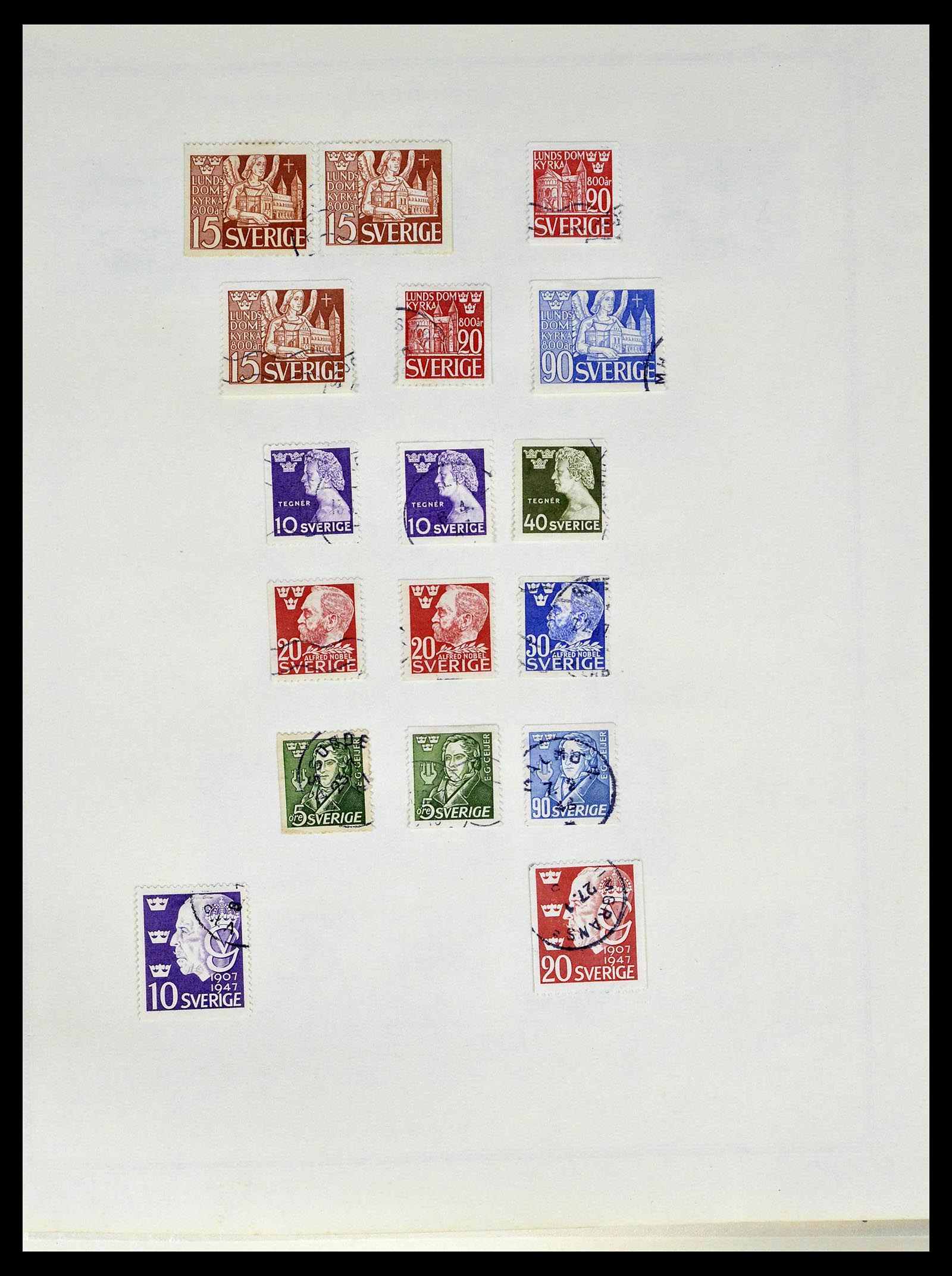 39179 0034 - Postzegelverzameling 39179 Zweden 1855-1997.