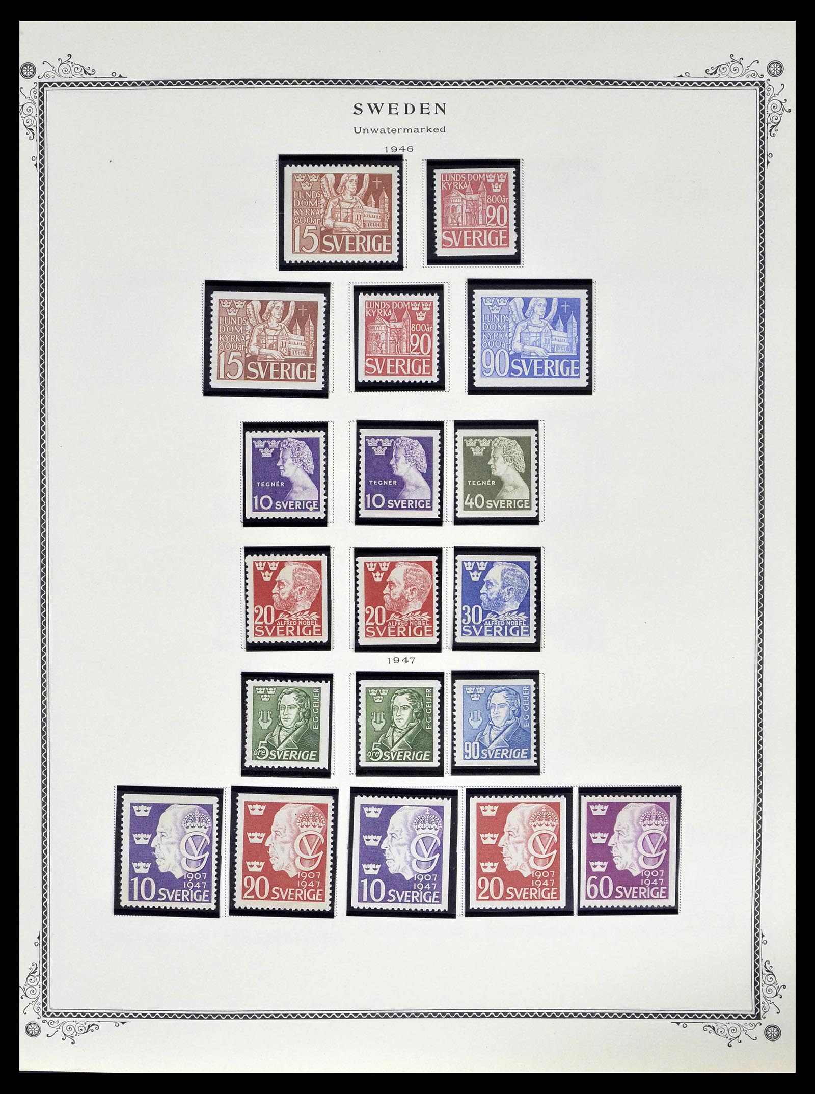 39179 0035 - Stamp collection 39179 Sweden 1855-1997.