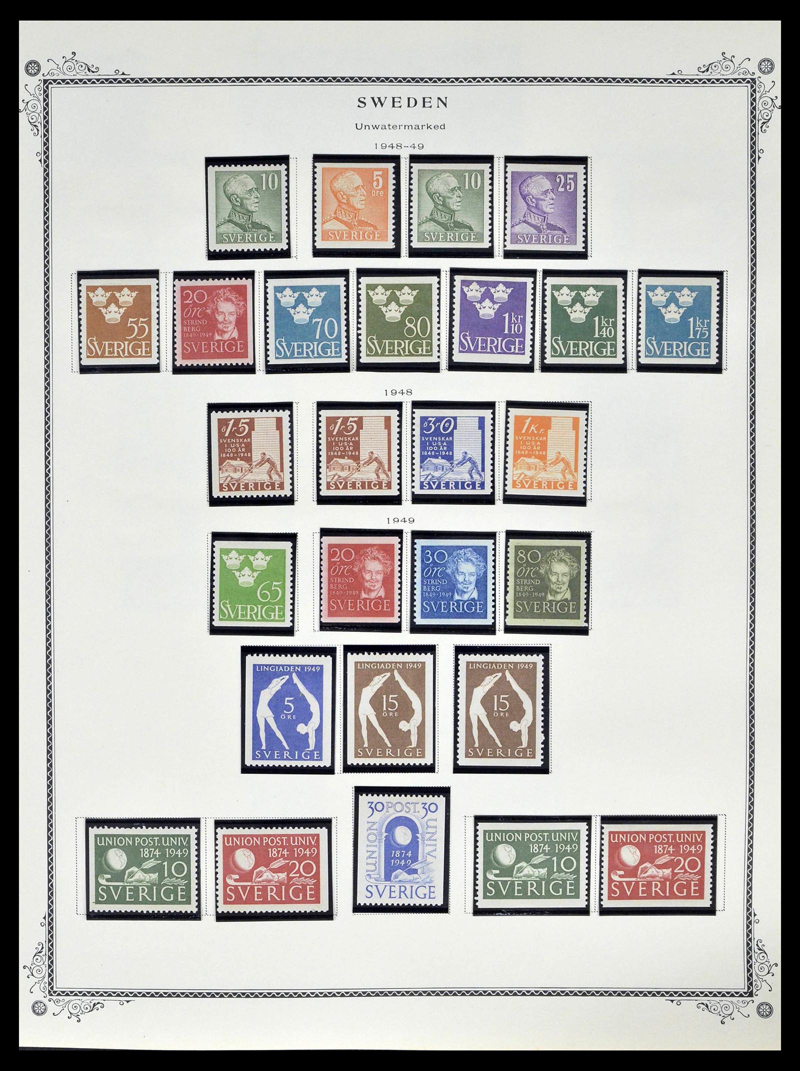 39179 0037 - Postzegelverzameling 39179 Zweden 1855-1997.