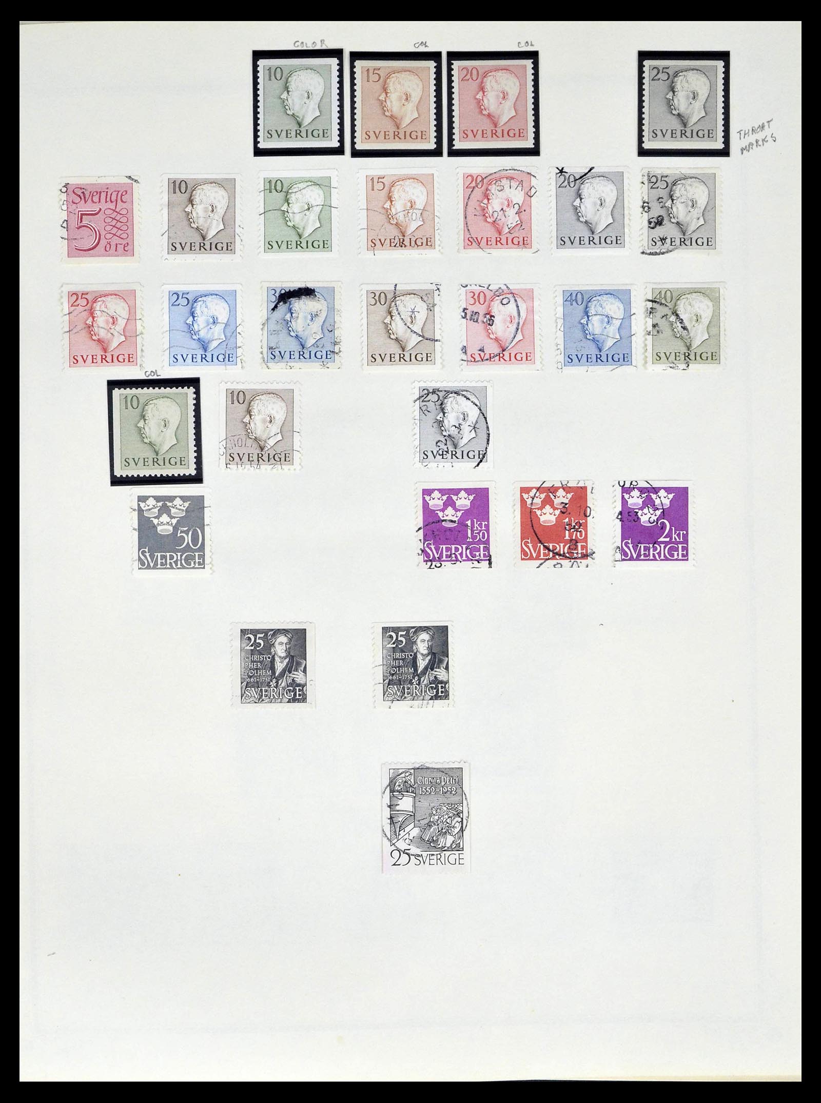 39179 0038 - Postzegelverzameling 39179 Zweden 1855-1997.
