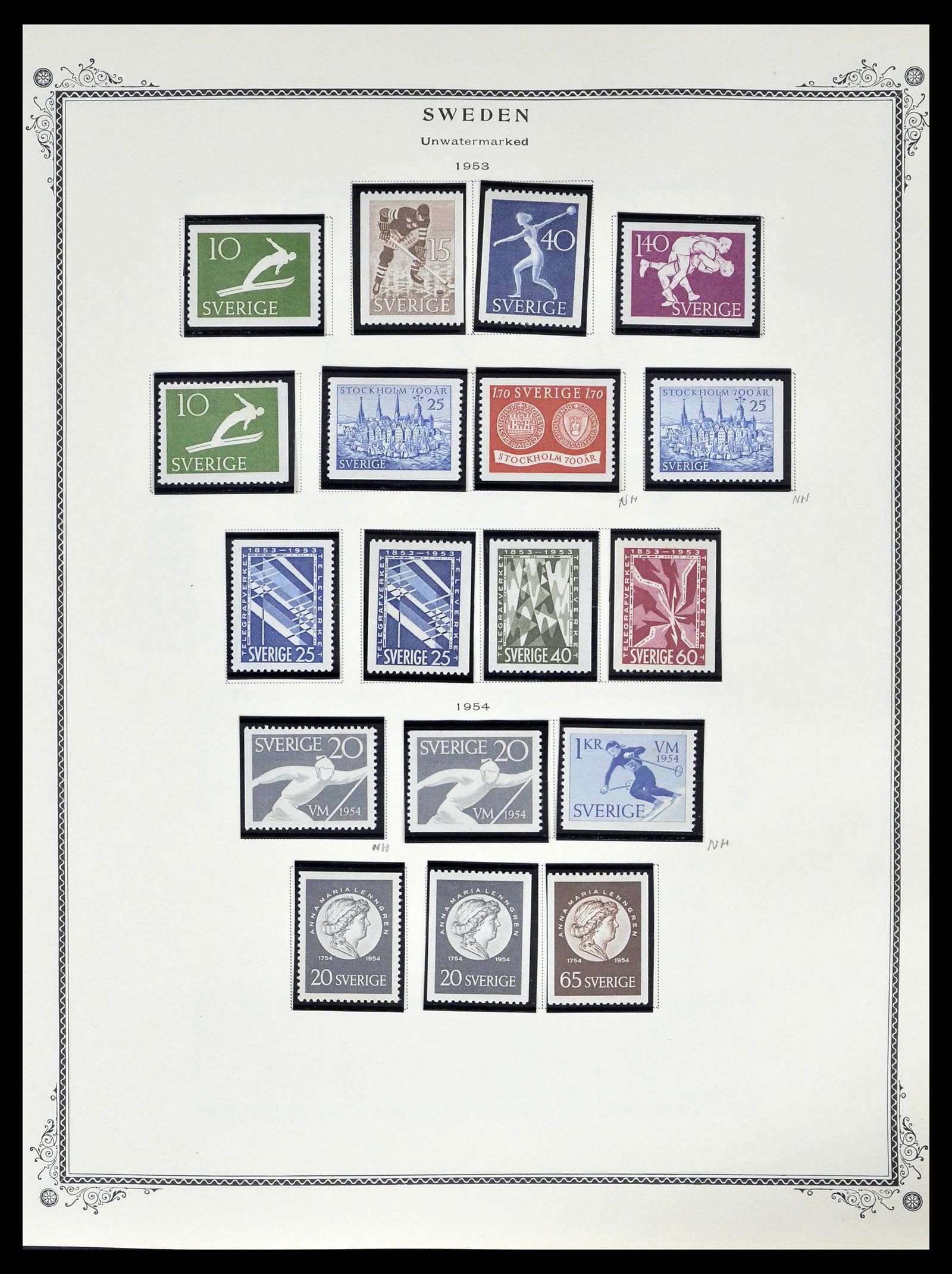 39179 0041 - Postzegelverzameling 39179 Zweden 1855-1997.
