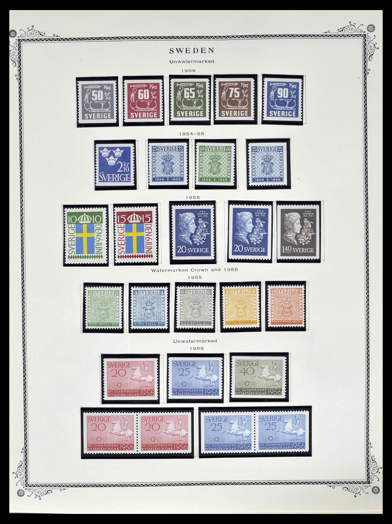 39179 0043 - Postzegelverzameling 39179 Zweden 1855-1997.