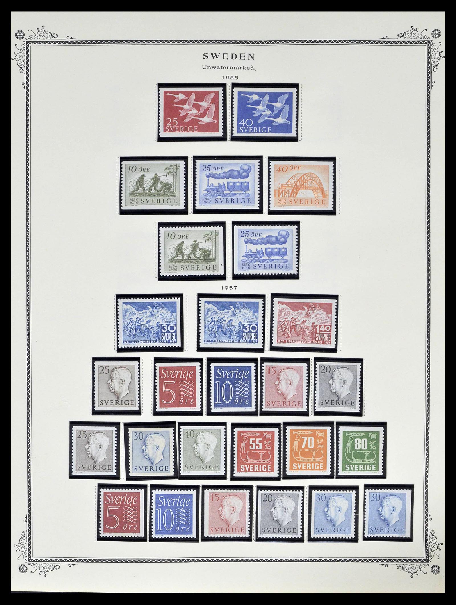 39179 0045 - Postzegelverzameling 39179 Zweden 1855-1997.