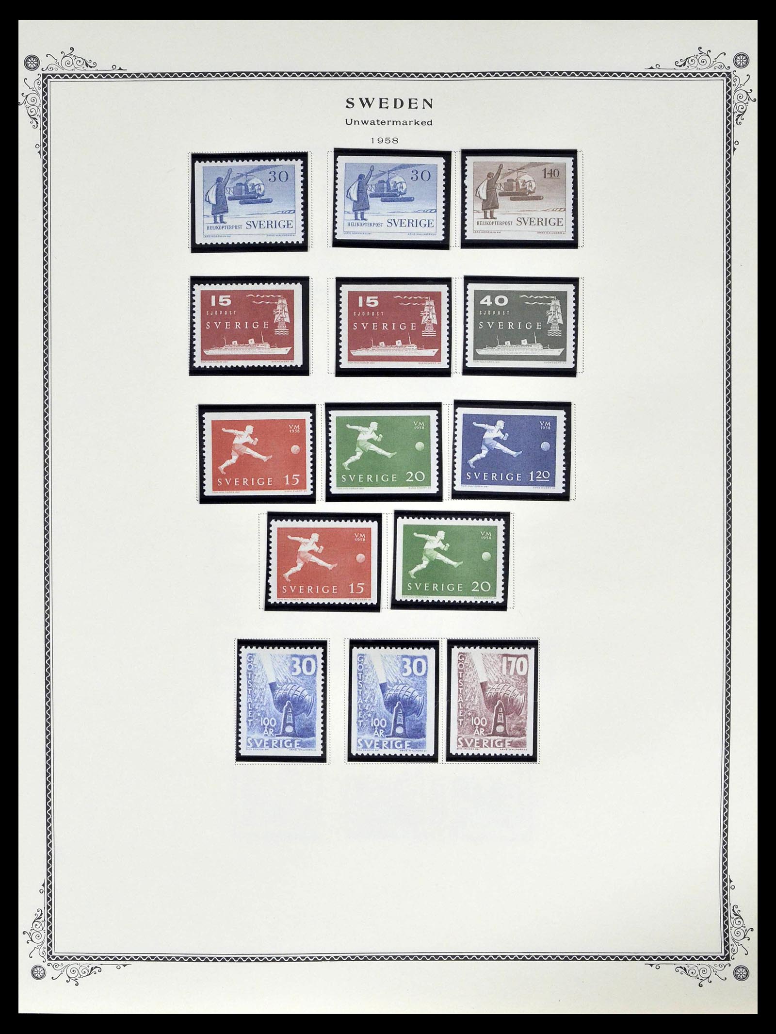 39179 0047 - Postzegelverzameling 39179 Zweden 1855-1997.