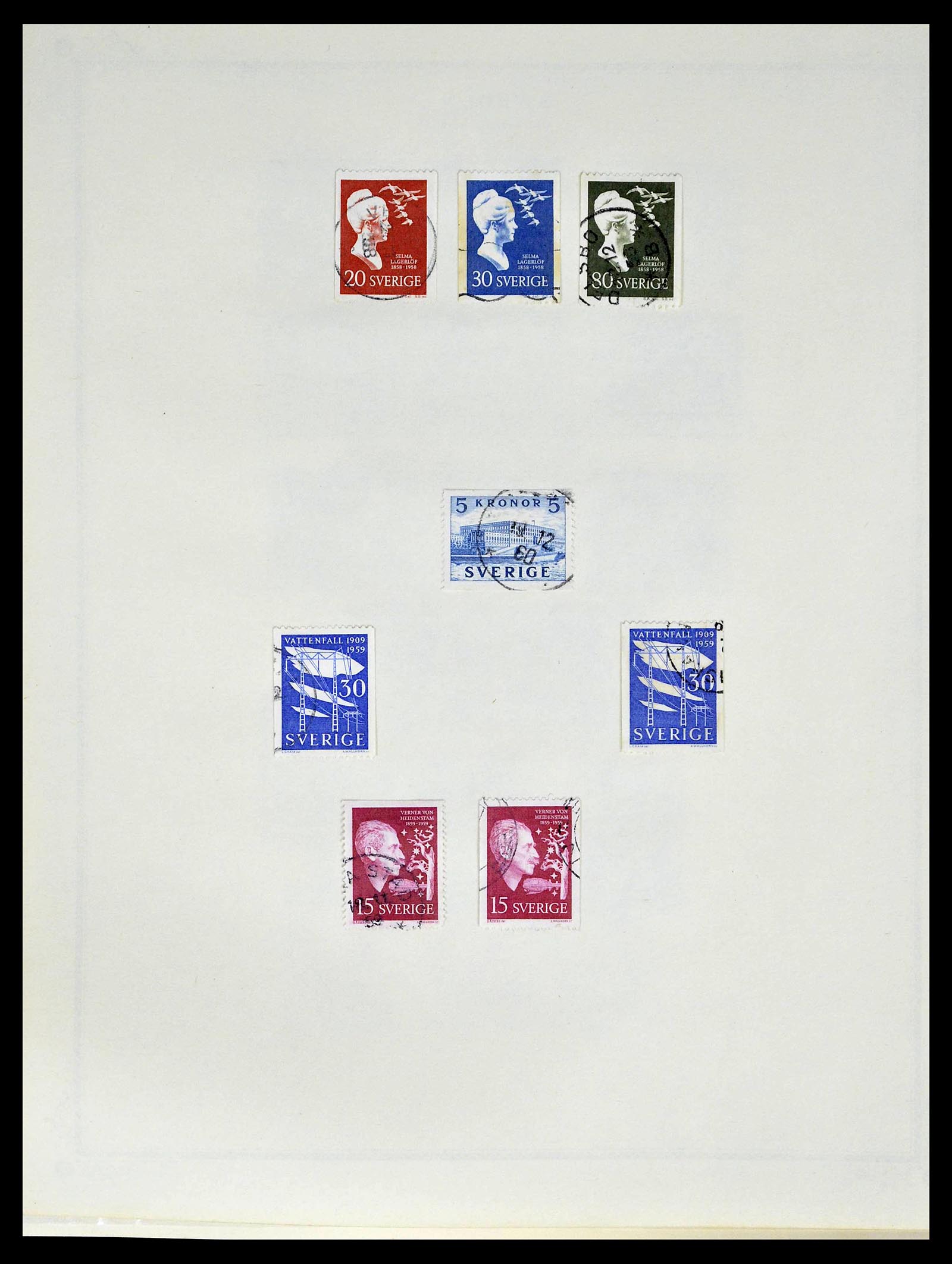 39179 0048 - Postzegelverzameling 39179 Zweden 1855-1997.