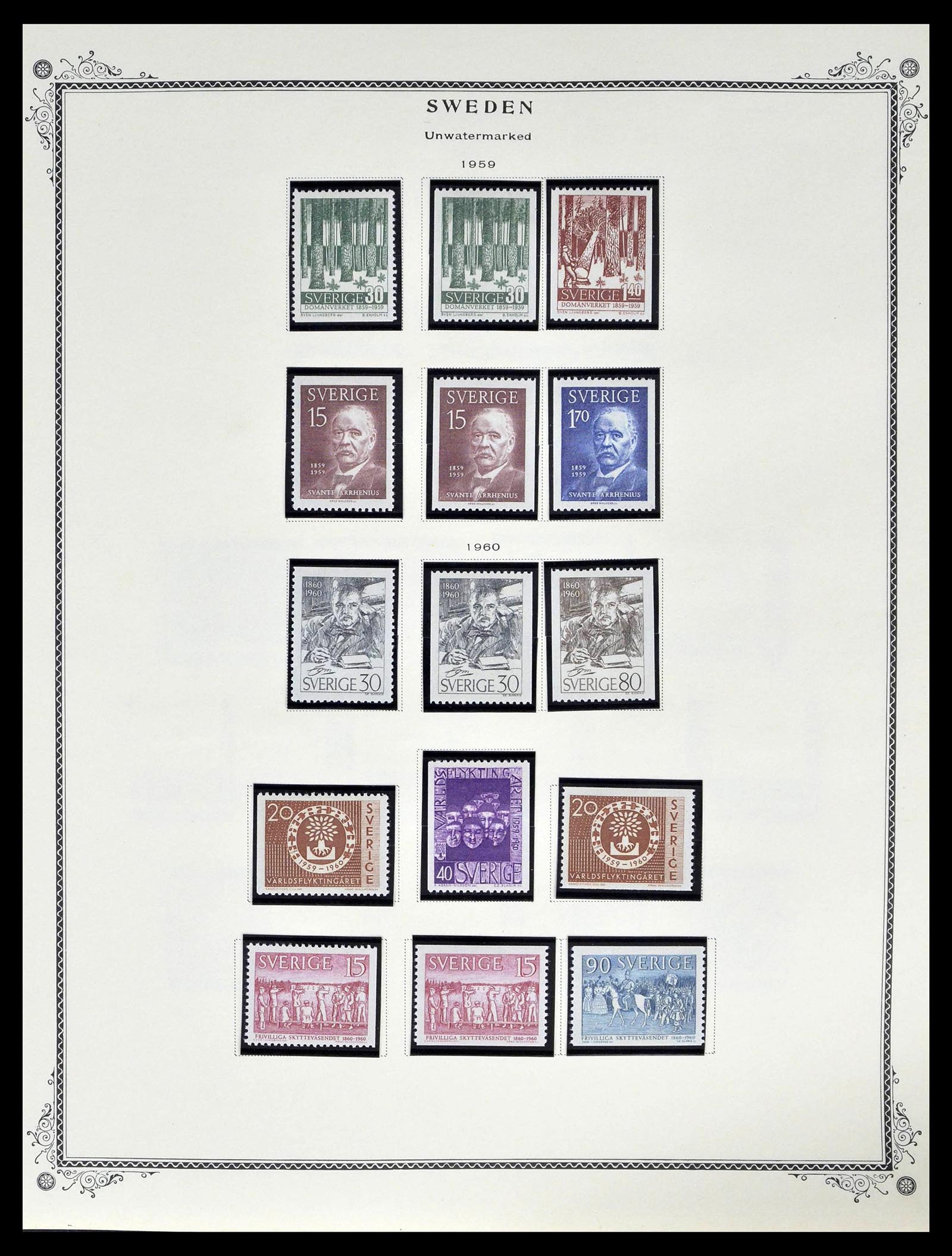 39179 0051 - Postzegelverzameling 39179 Zweden 1855-1997.
