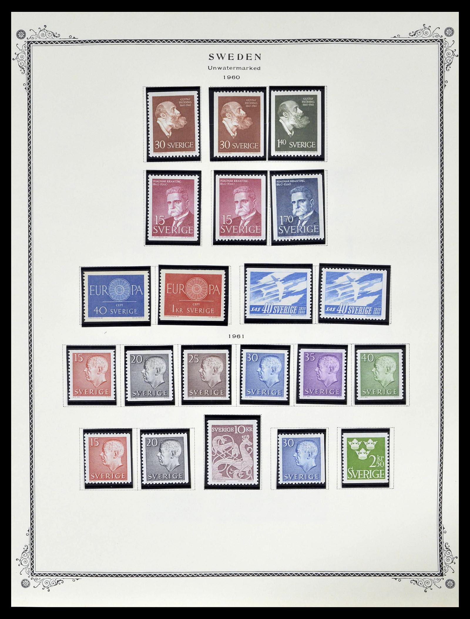 39179 0053 - Postzegelverzameling 39179 Zweden 1855-1997.