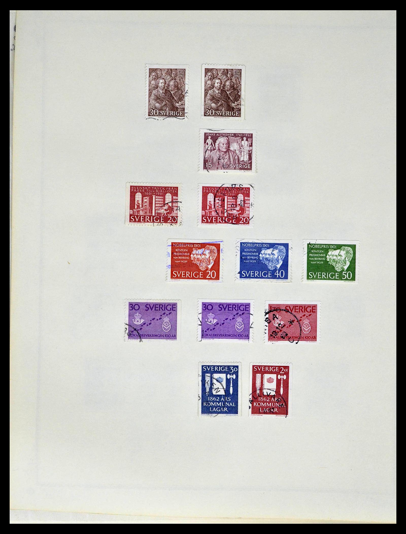 39179 0054 - Postzegelverzameling 39179 Zweden 1855-1997.