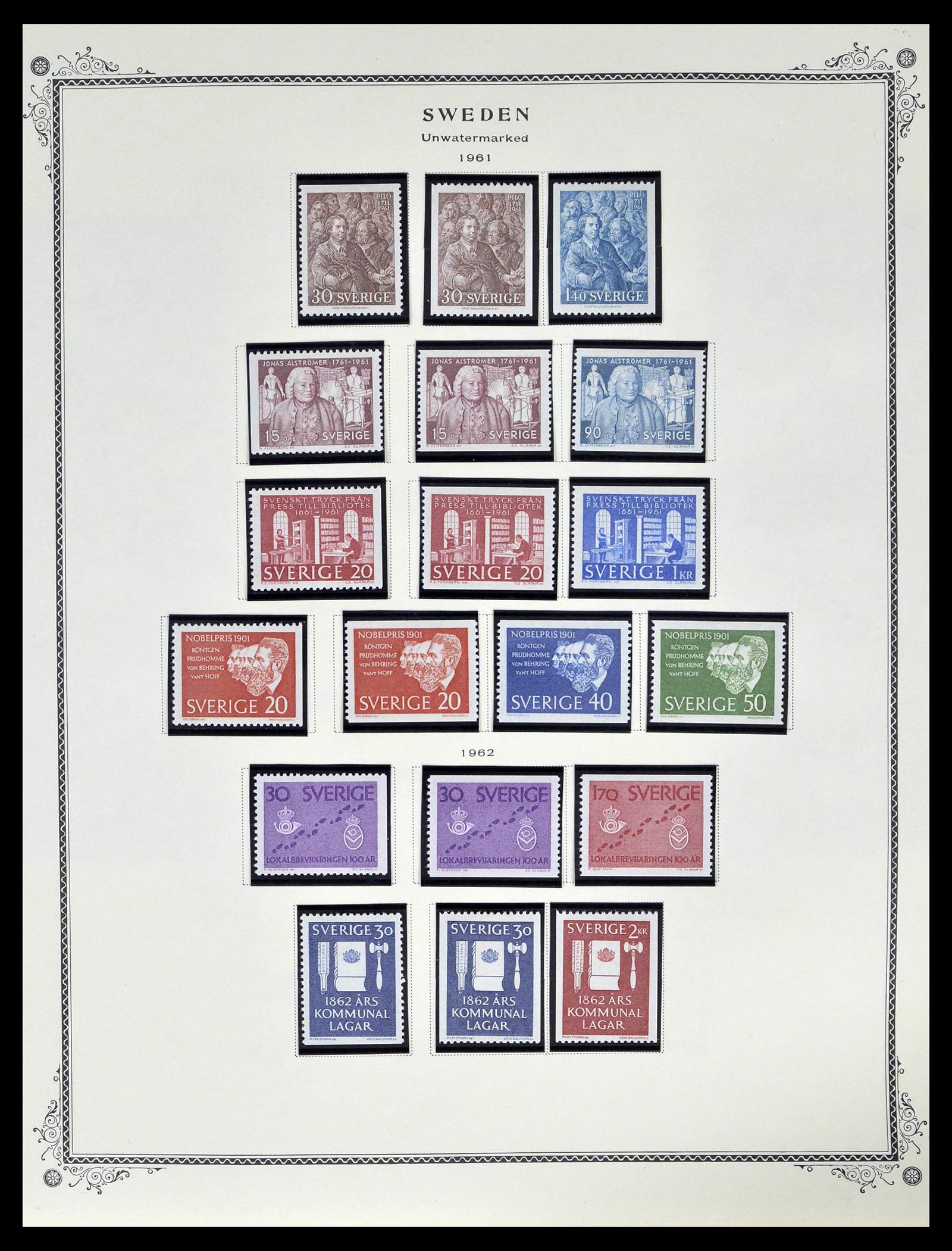 39179 0055 - Postzegelverzameling 39179 Zweden 1855-1997.