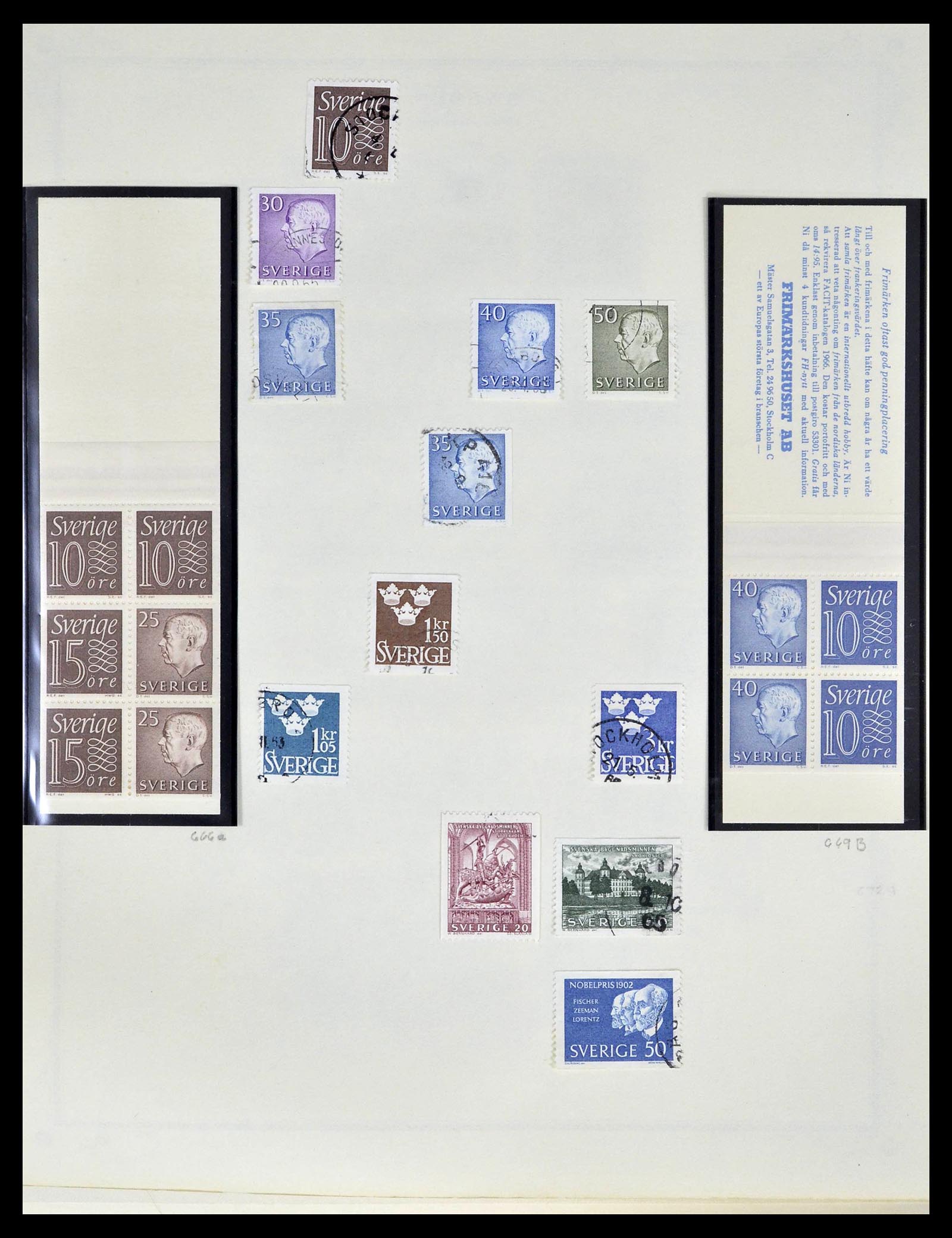39179 0056 - Postzegelverzameling 39179 Zweden 1855-1997.