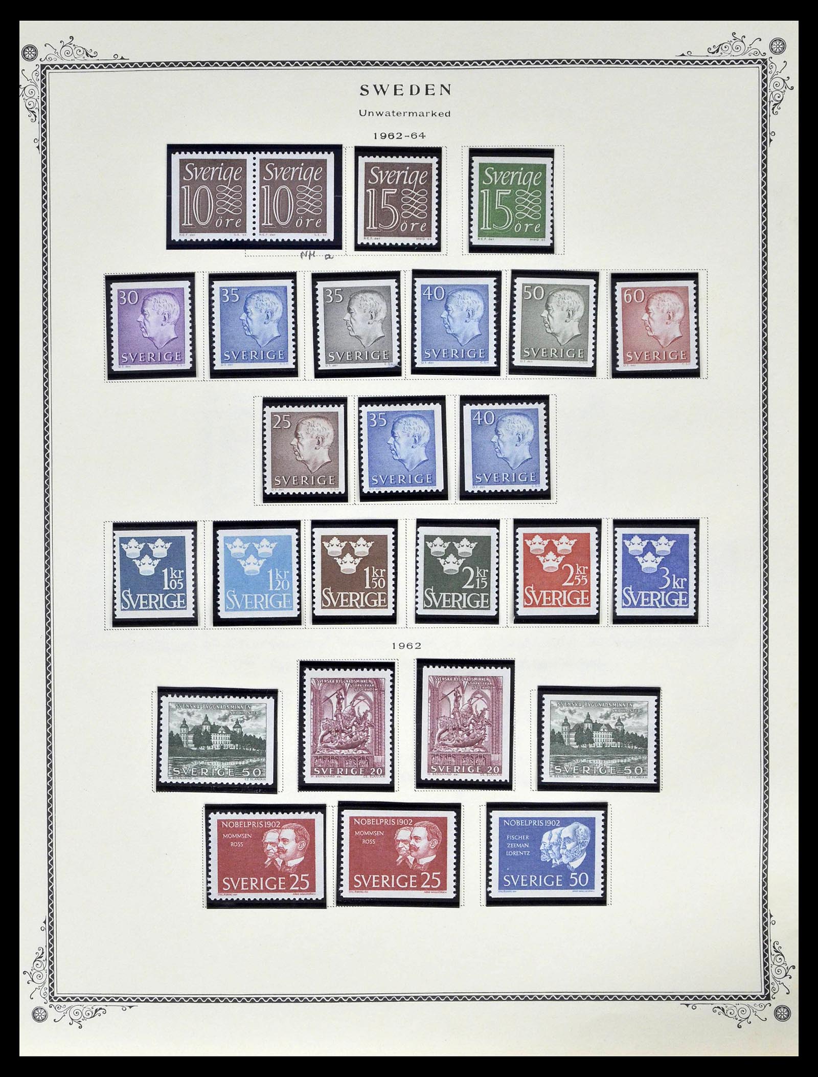 39179 0057 - Postzegelverzameling 39179 Zweden 1855-1997.