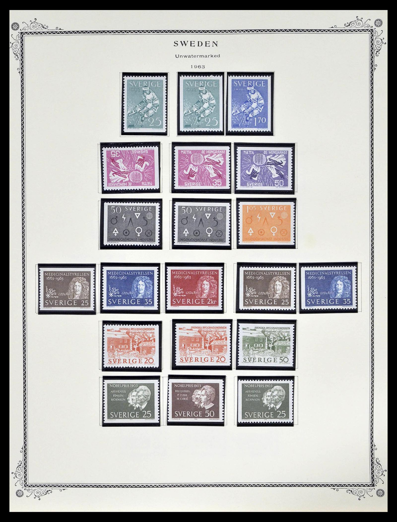 39179 0059 - Postzegelverzameling 39179 Zweden 1855-1997.