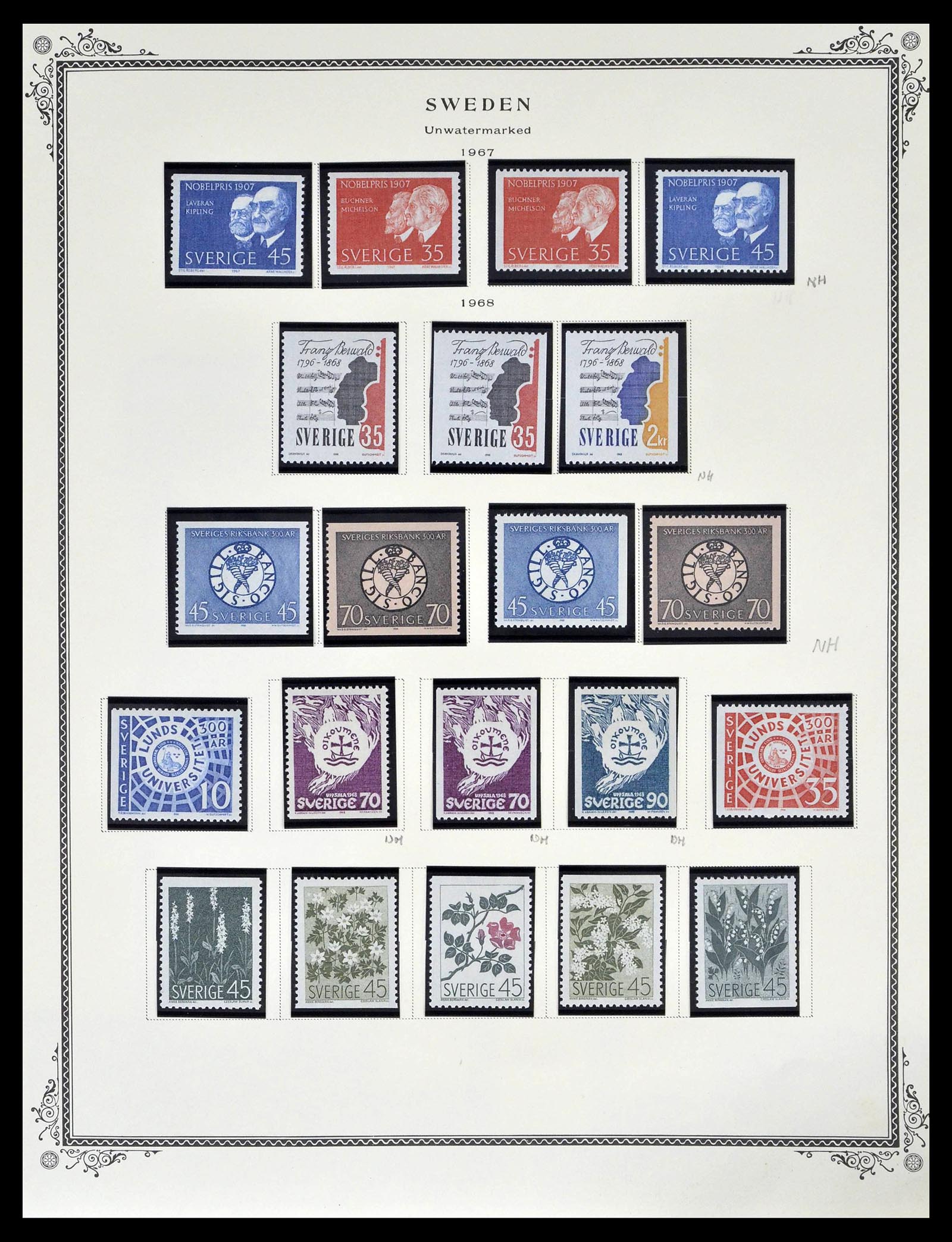 39179 0073 - Stamp collection 39179 Sweden 1855-1997.