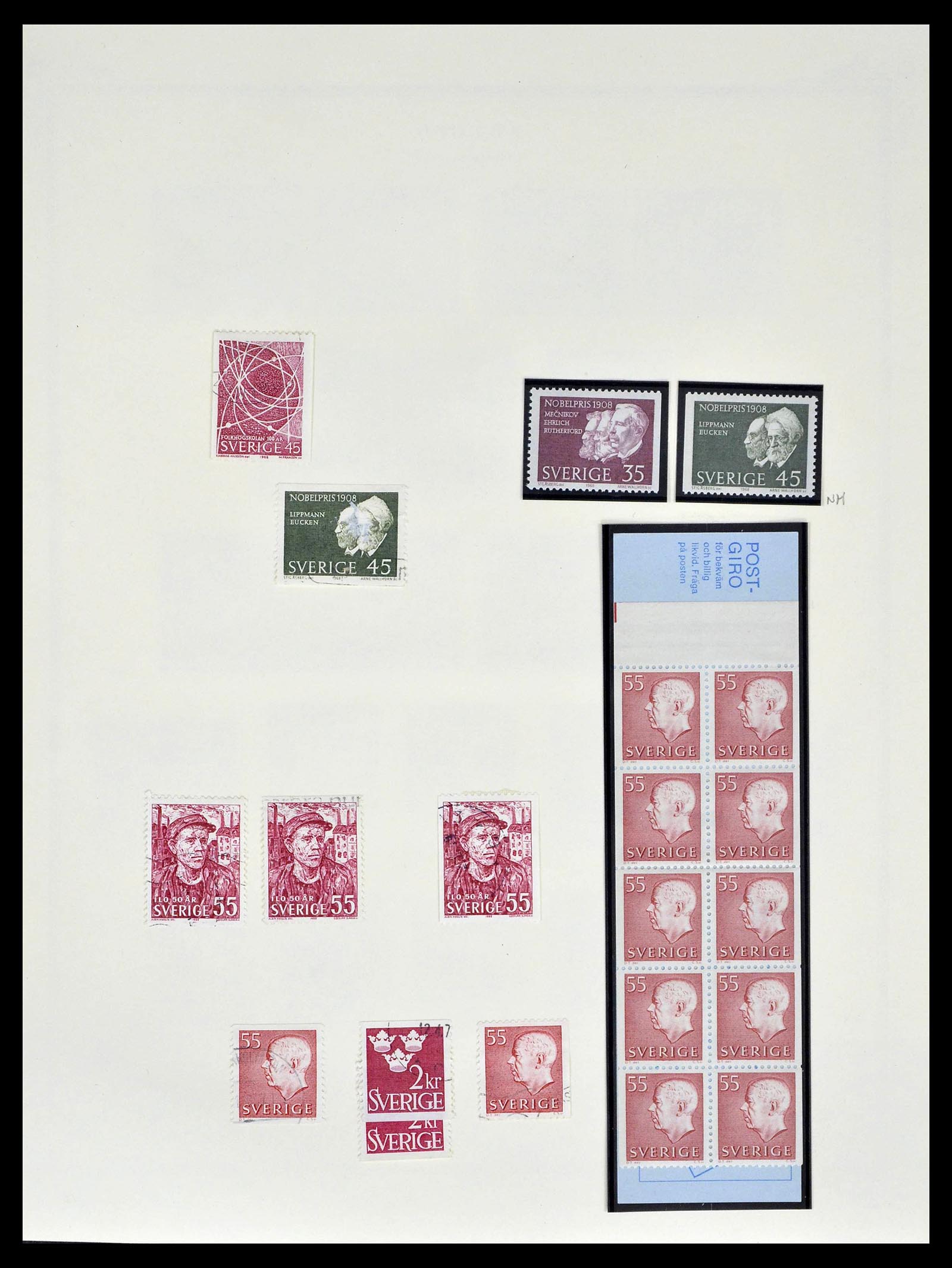 39179 0074 - Stamp collection 39179 Sweden 1855-1997.