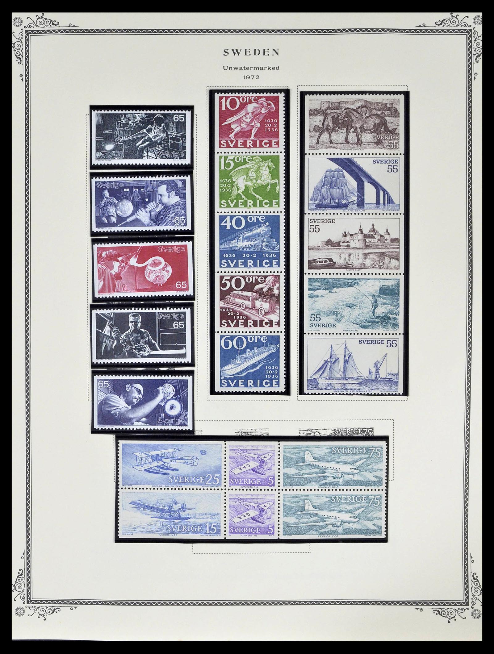 39179 0092 - Stamp collection 39179 Sweden 1855-1997.